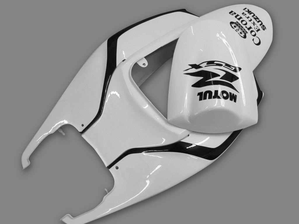 2006-2007 GSXR 600/750 White Bodywork Fairing ABS Injection Molded Plastics Set Generic