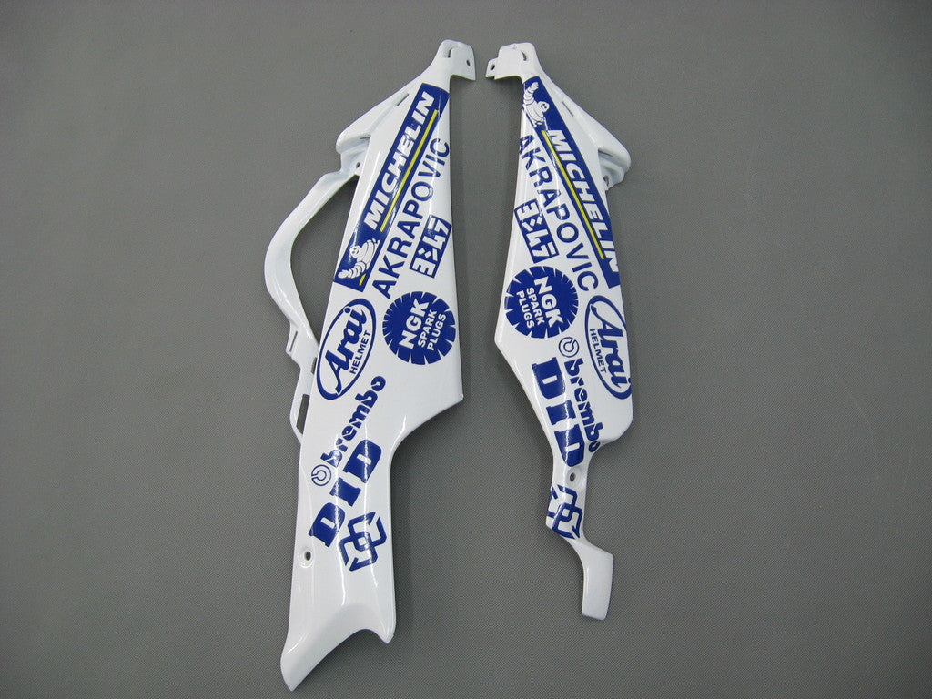 Suzuki GSXR600750 Blanc 2006-2007&Kit de carénage bleu