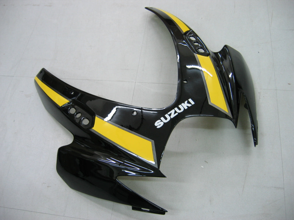 2006-2007 Suzuki GSXR 600 750 Svart & Generiske gule GSXR Racing-kåper