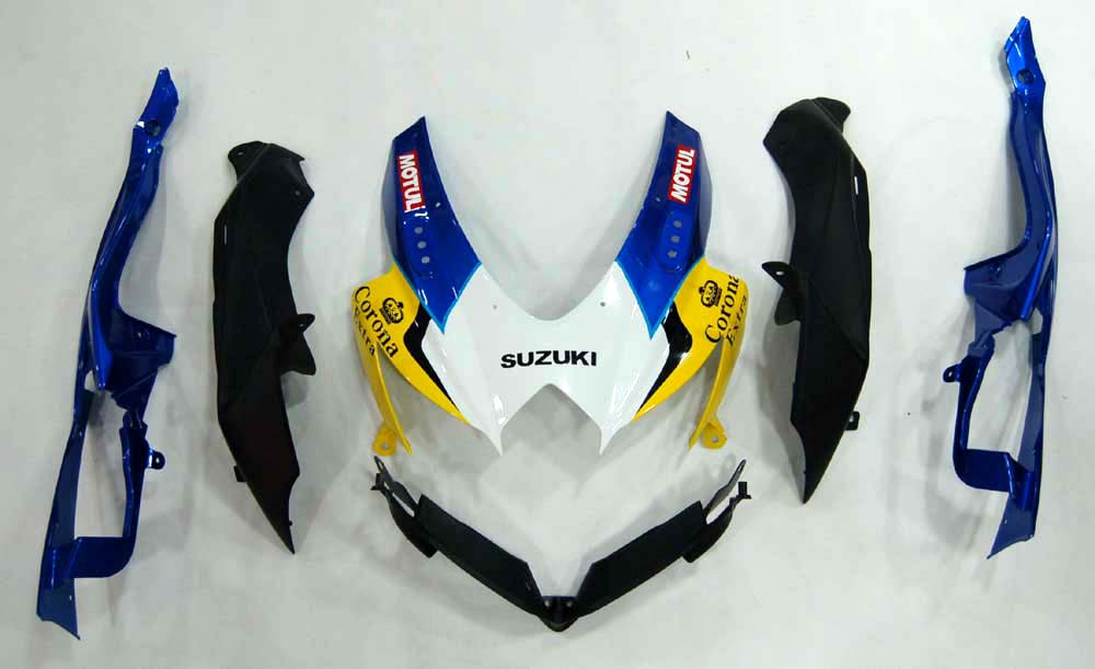 2008-2010 GSXR 600/750 Gul karosseri Fairing ABS Injection Molded Plastics Set Generic