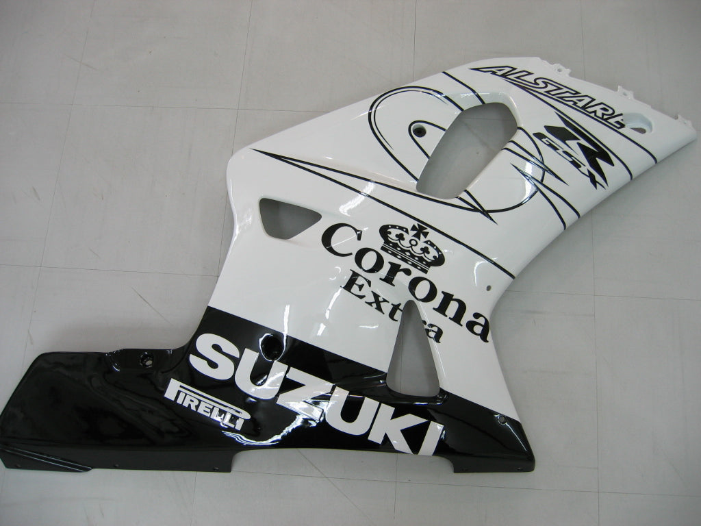 2001-2003 Suzuki GSXR 750 Fairings White Black Alstare Corona Racing Generic