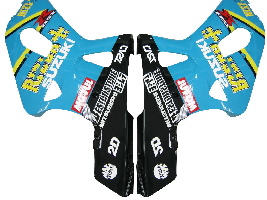 2001-2003 Suzuki GSXR 750 stroomlijnkappen Blauw Zwart Rizla Racing Generiek