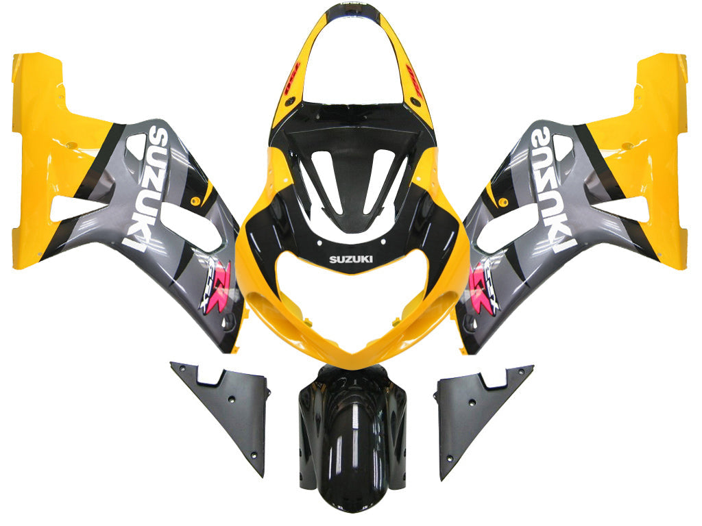 2001-2003 Suzuki GSXR 750 Faquings žltý striebro GSXR Racing Generic
