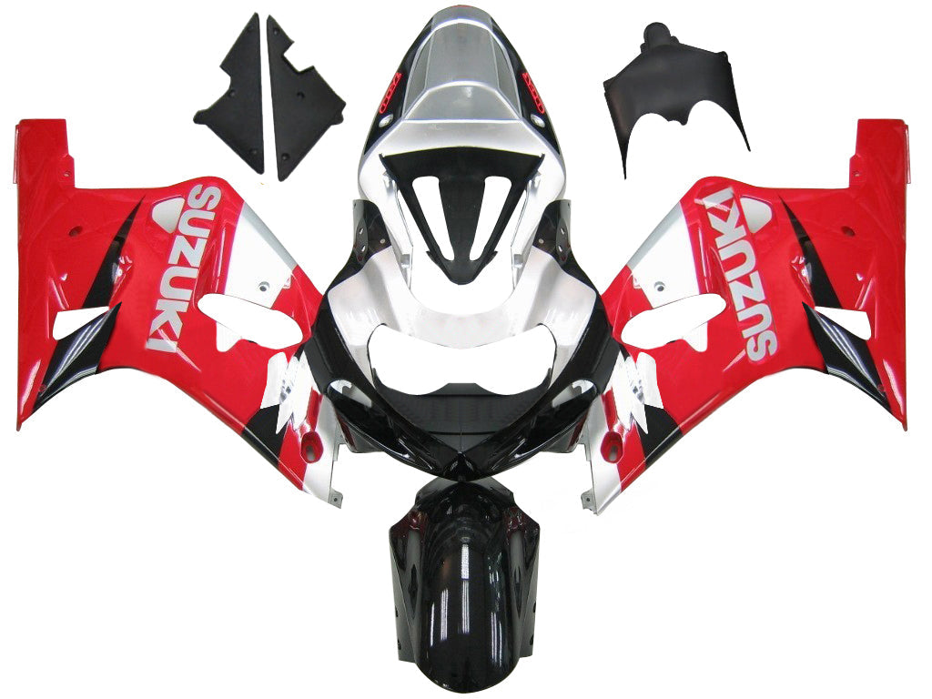 2001-2003 Suzuki GSXR 750 Fairings Red Silver Black GSXR Racing Generic