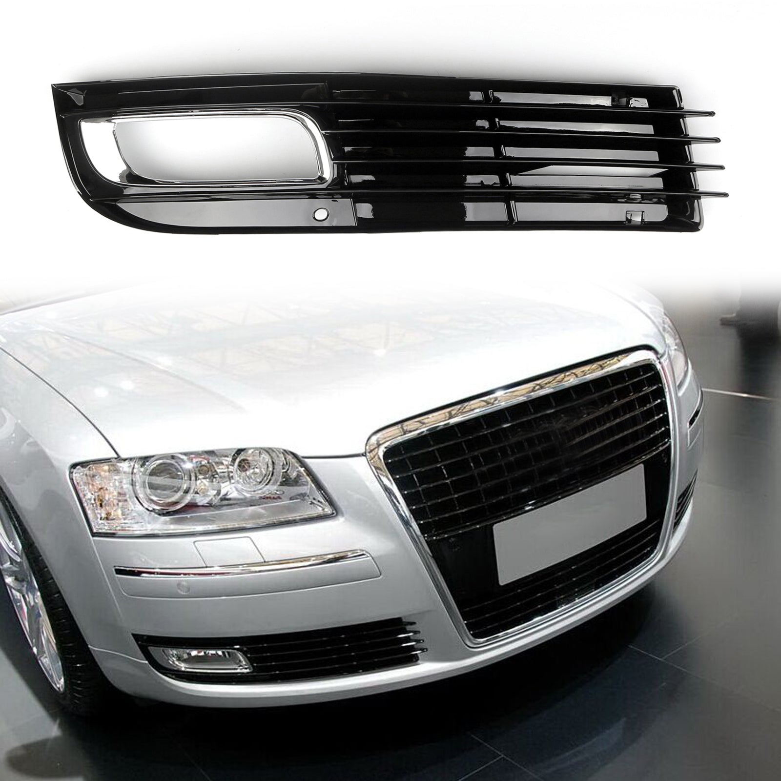 2008-2010 Audi A8 D3 ABS auto Dolnú mriežku GRILL FOG GRILL GRIL S/Chrome generic