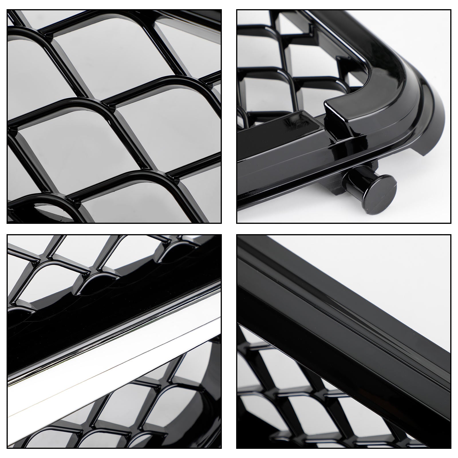 2008-2014 W204 C-Klass BENZ ABS Glanssvart Krom Främre Stötfångargrill Generisk