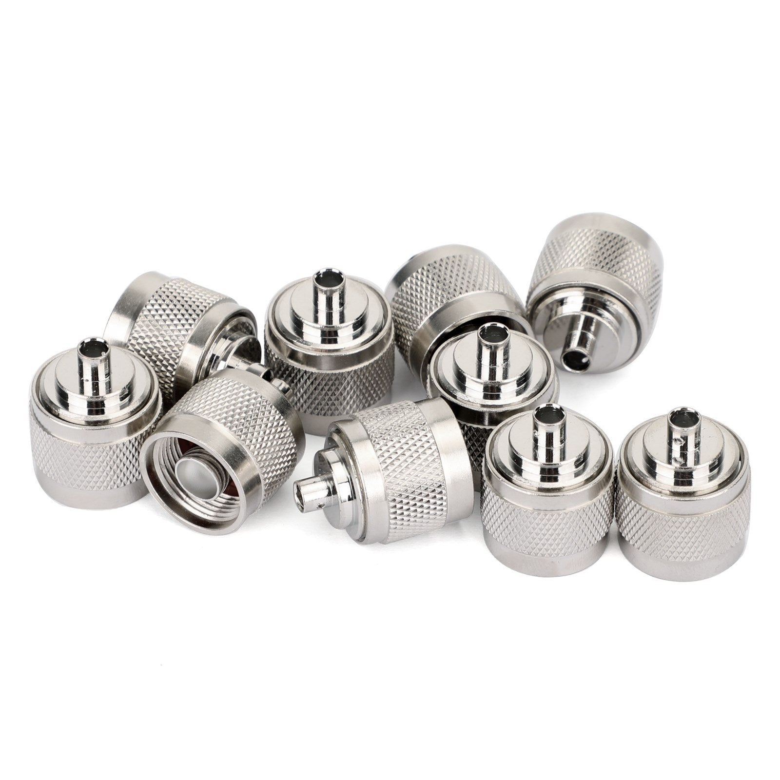 10 ks N spájkovacích zástrčiek, samec, RF konektor, spájkovanie pre polotuhé...141" RG402 Rovný