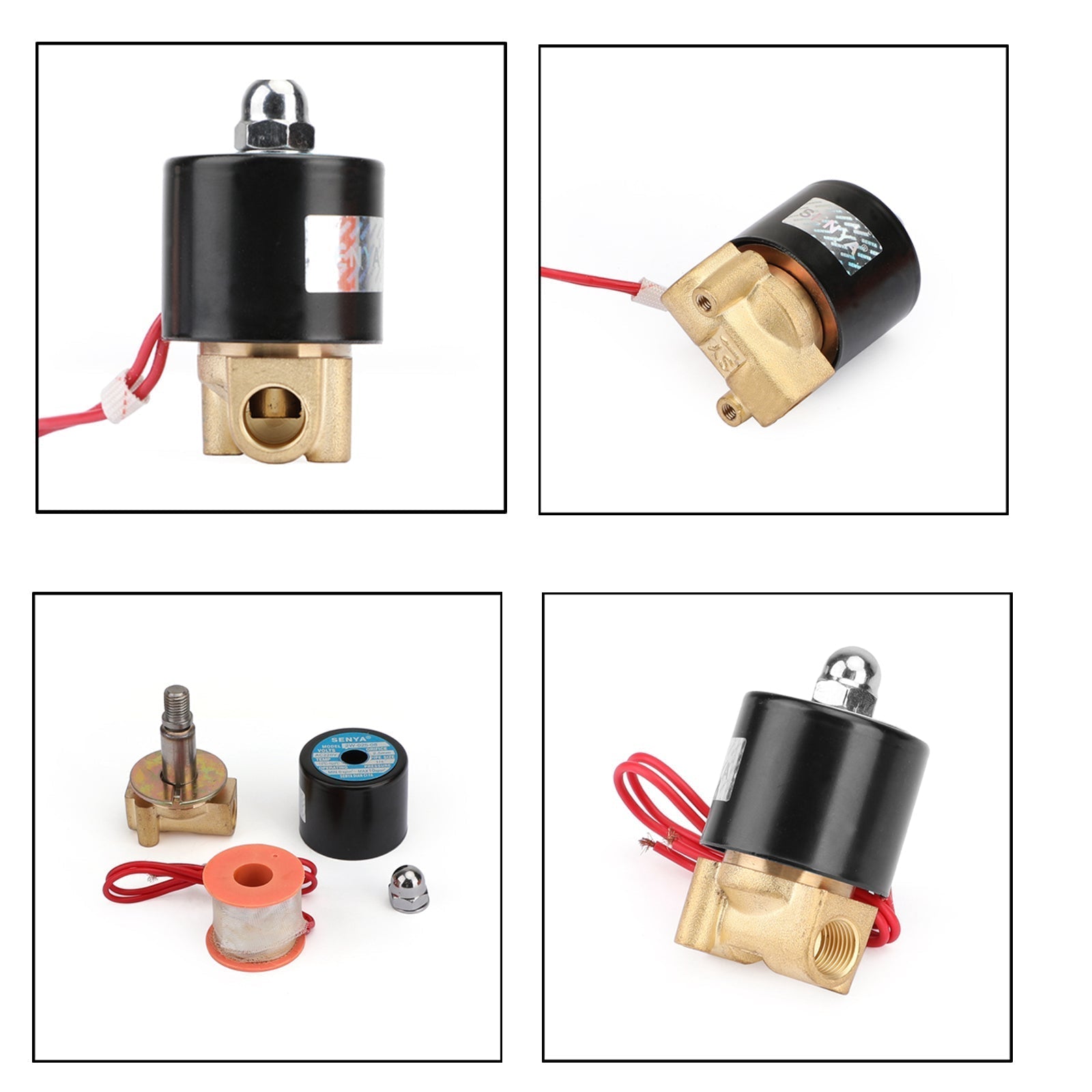 1/4" Électrovanne électrique normalement fermée en laiton DC 12 V BSP gaz eau air N/C