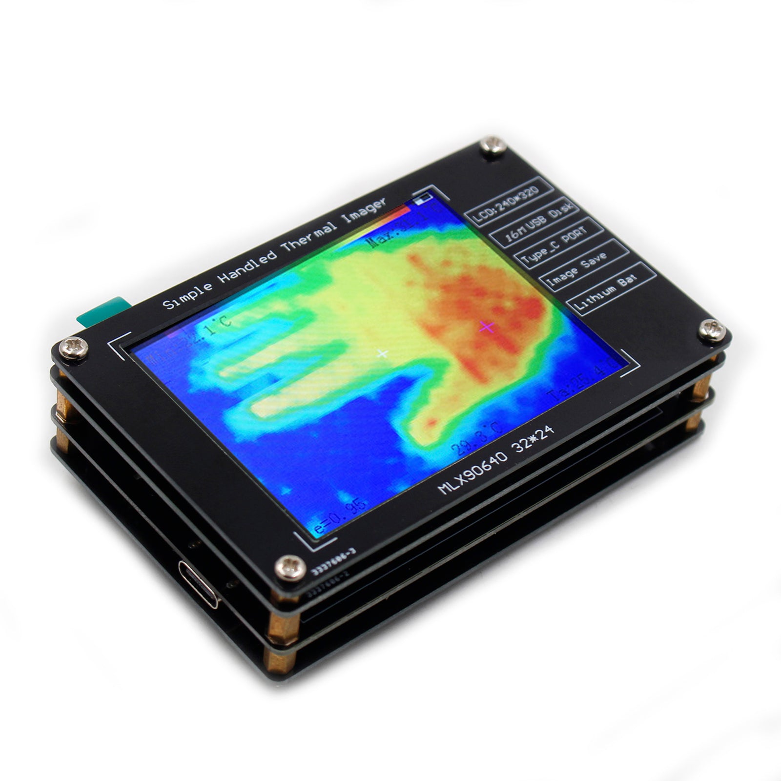 MLX90640 2.8" Cámara termográfica para reparaciones electrónicas