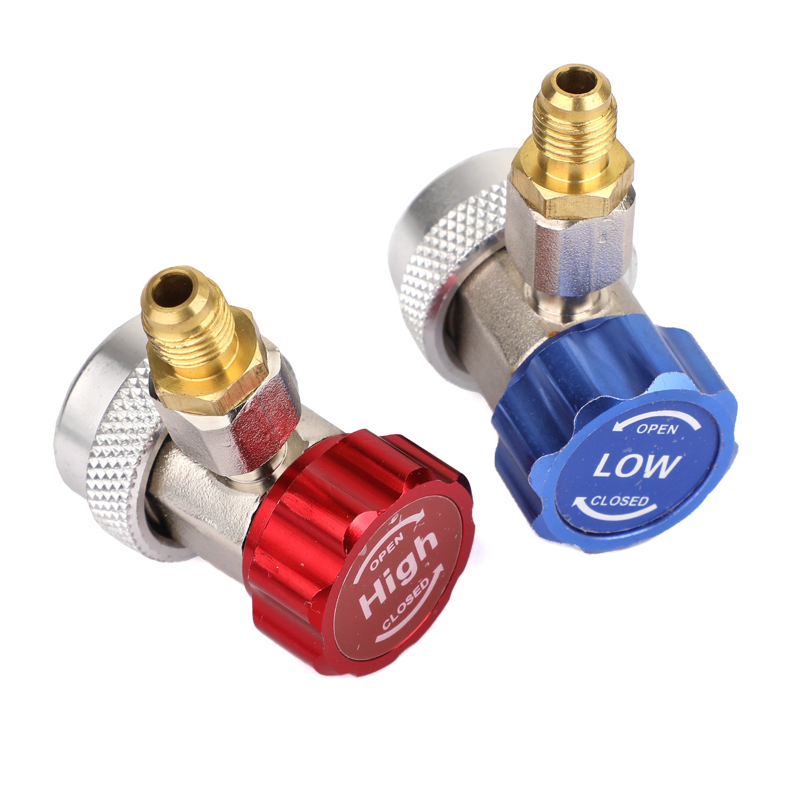 2x R134A Quick Connector Adapter Coupler Auto A/C Manifold Gauge Low/High HVAC