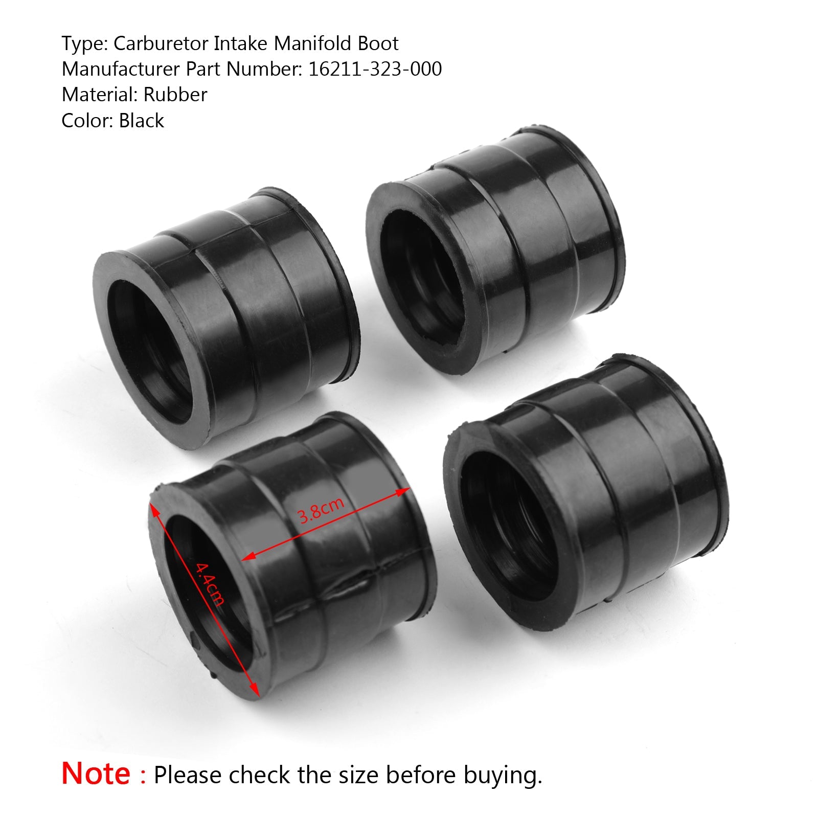 Förgasarintaggrenrörsstövlar 16211-323-000 för Honda CB500 K/F Four 550 Generic