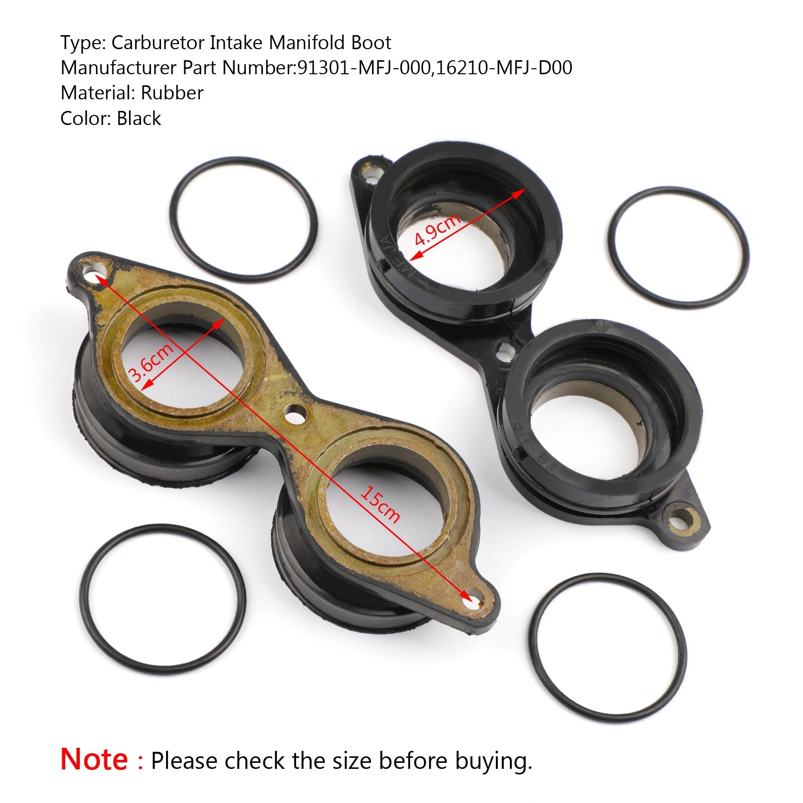 Collecteur d'admission de carburateur, 2 pièces, pour Honda CBR 600RR 2007 – 2017 générique