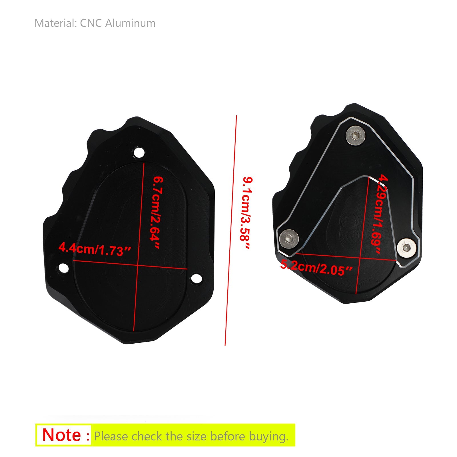 Tamp d'extension du support latéral pour BMW R neuf T 2014-2017 R1200RT 2004-2013 générique