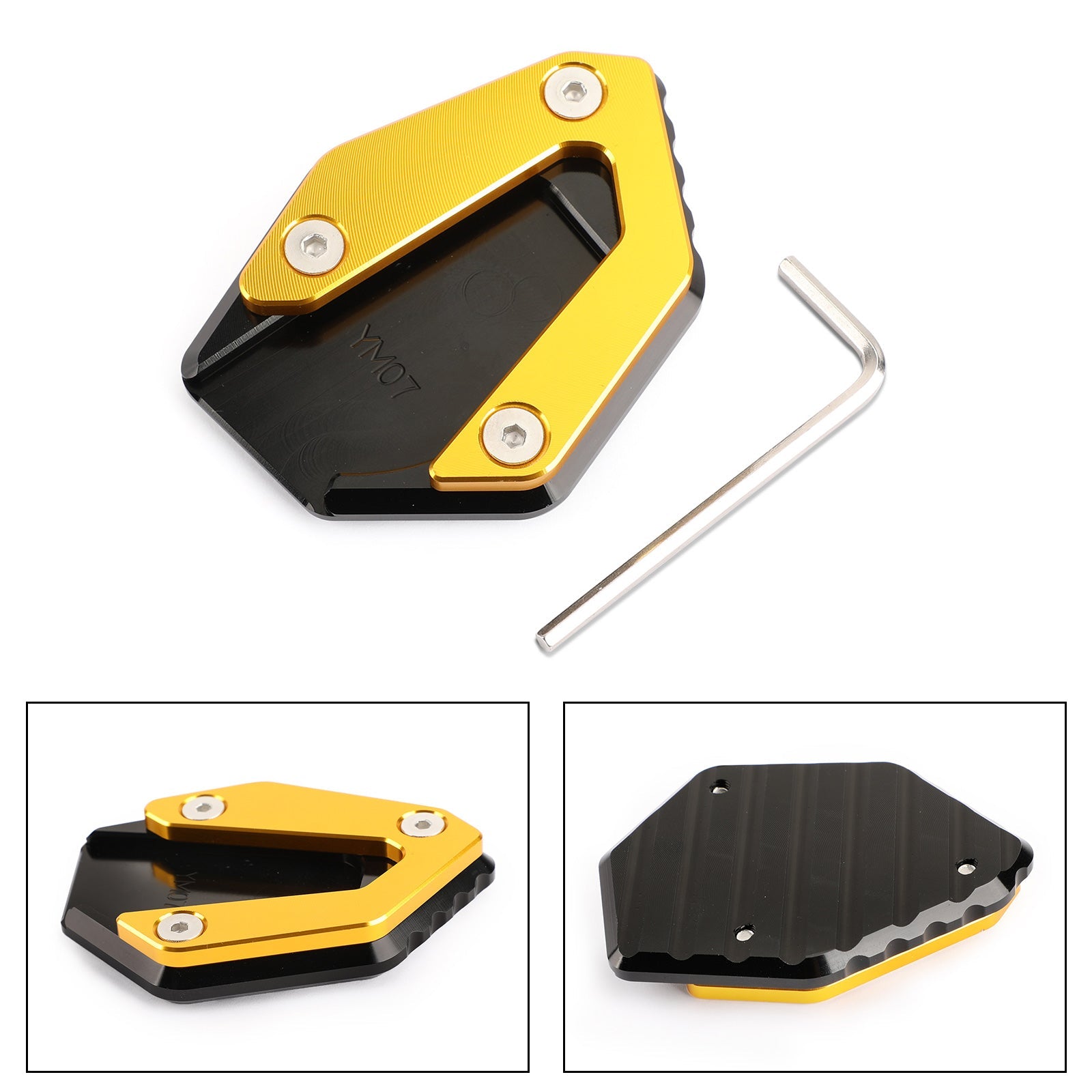 CNC Zijstandaard Kickstand Vergroter Plaat Voor YAMAHA MT-07 FZ-07 TRACER 700 14-19 Generiek