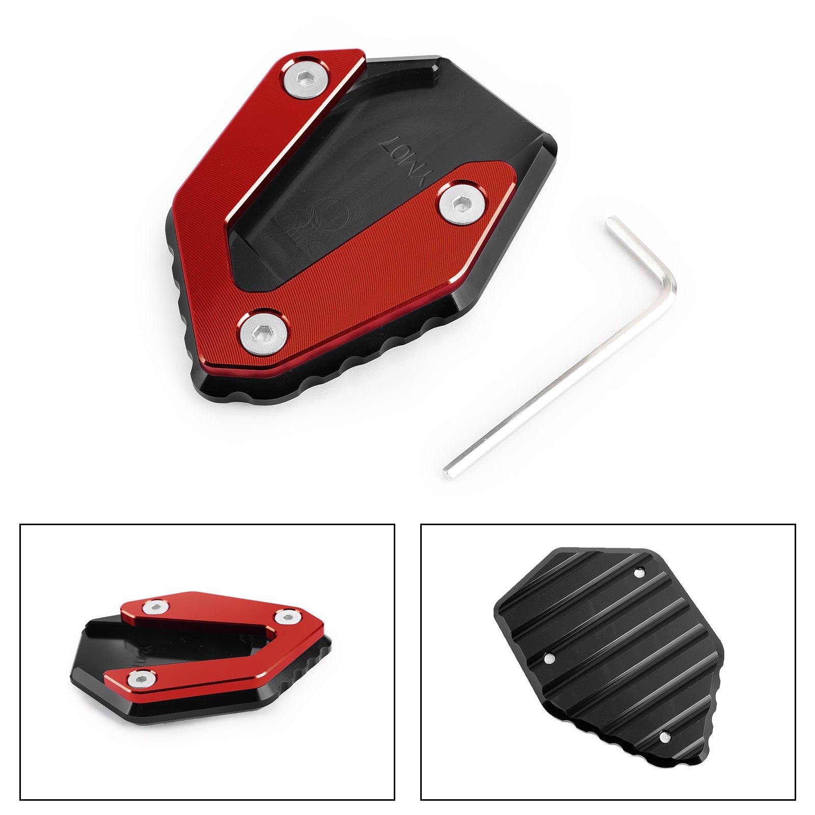 CNC Zijstandaard Kickstand Vergroter Plaat Voor YAMAHA MT-07 FZ-07 TRACER 700 14-19 Generiek