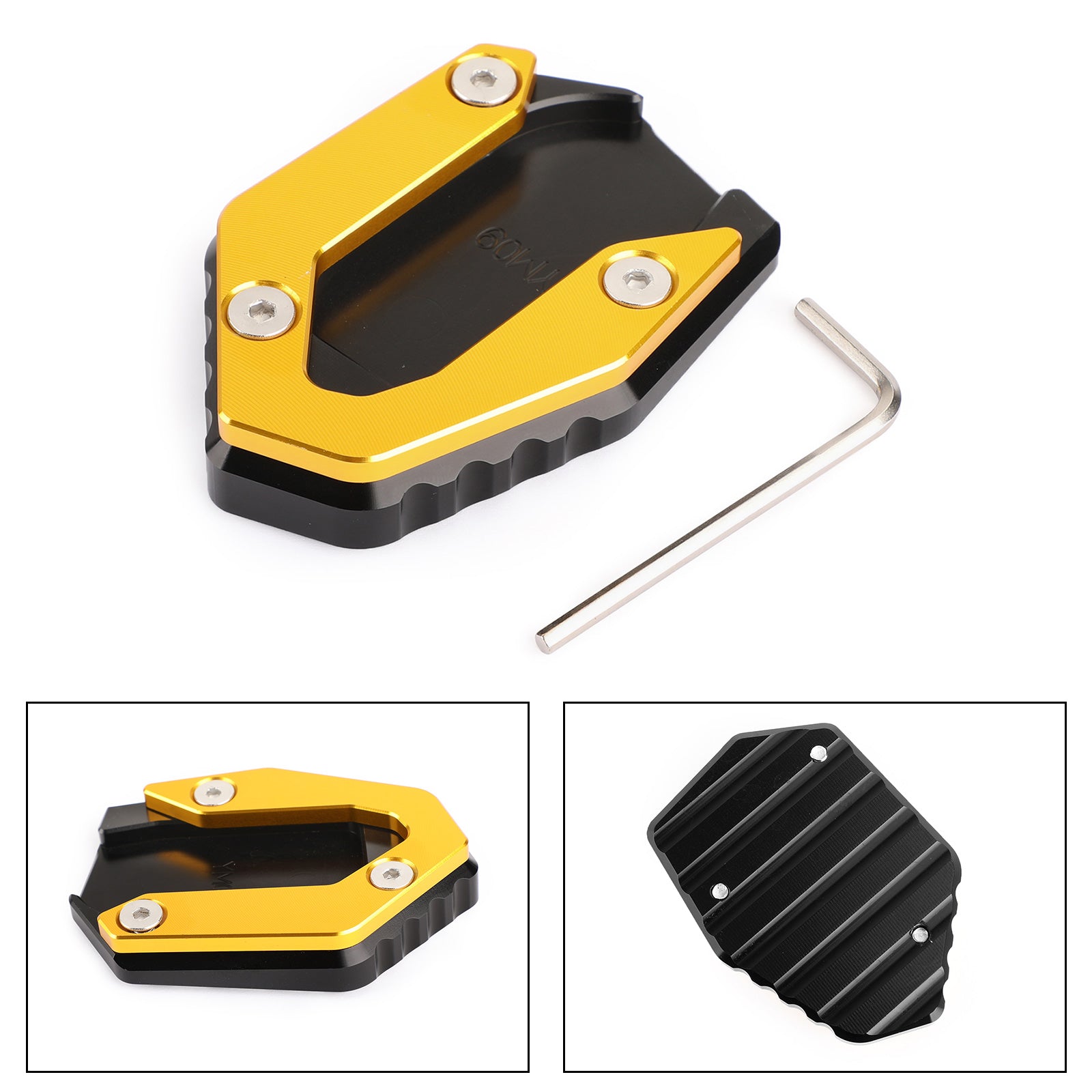 Sidstativ Kickstand förstorareplatta för Yamaha MT09 FZ09 FJ09 TRACER 900 15-19 Generisk