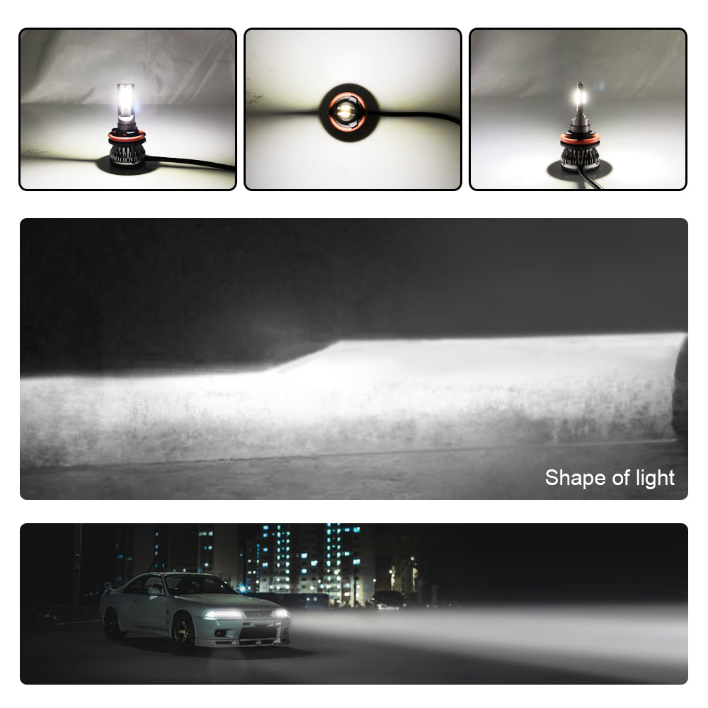 2PCS H4/HB2/9003 LED-koplamp 36W 8000LM COB-lampenset Hoog/Lo Beam 6000K Algemeen