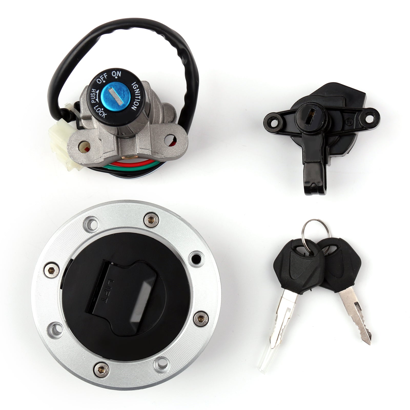 Suzuki GSXR400 GK76A 90-95 RF900 94-99 Ensemble de bouchons de carburant avec verrouillage du commutateur d'allumage