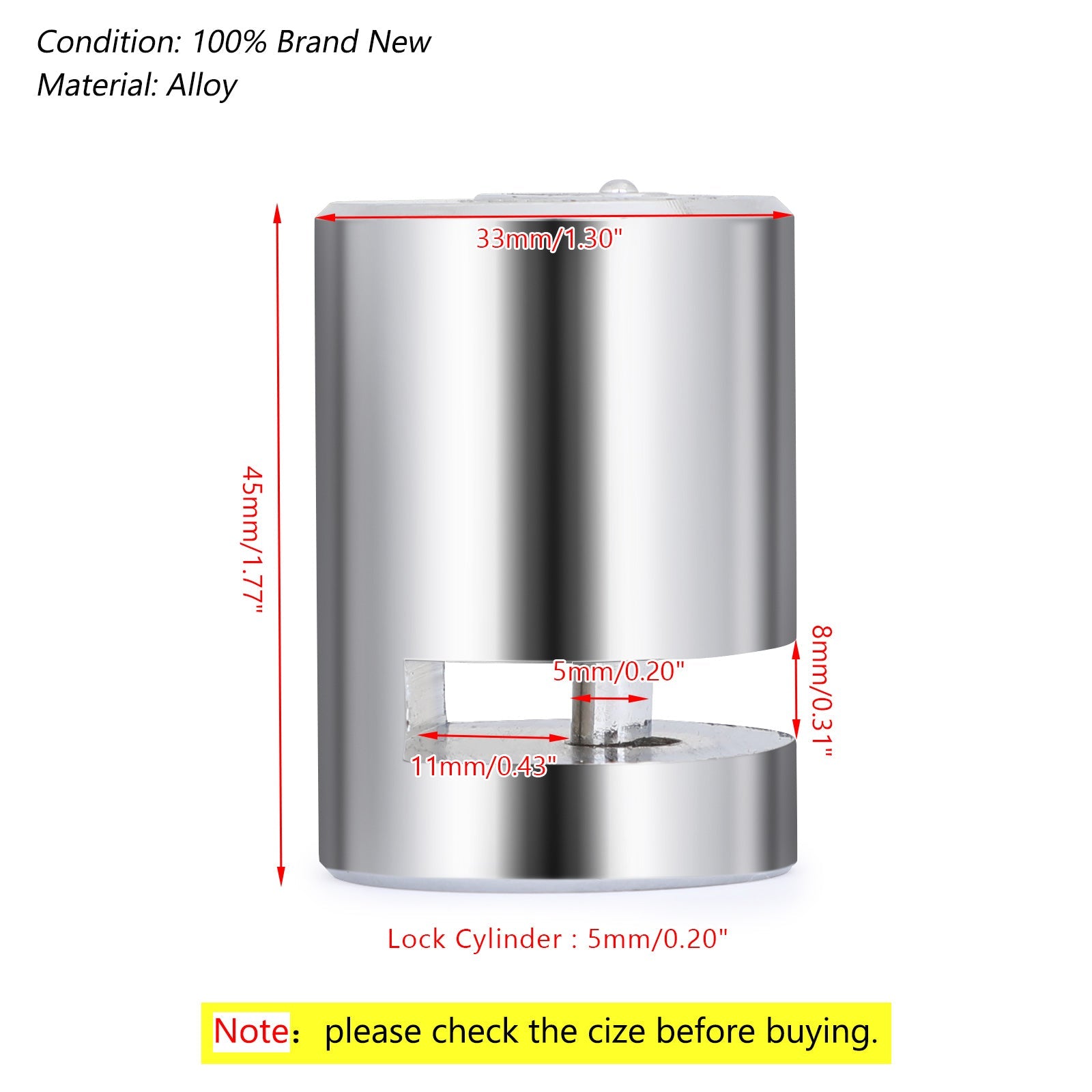 1x Motorcykelcykelcykel Scooter Security Lock Portable Wheel Disc Brake Lock Generic