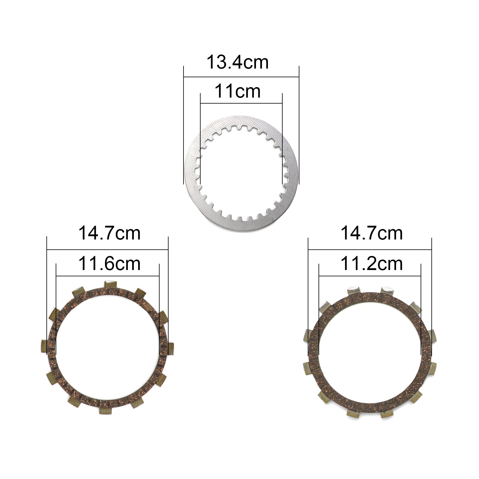 Kit d'embrayage en acier & Plaques de Friction adaptées à Yamaha TT600 XT400 XT500 XT600 SRX400 générique