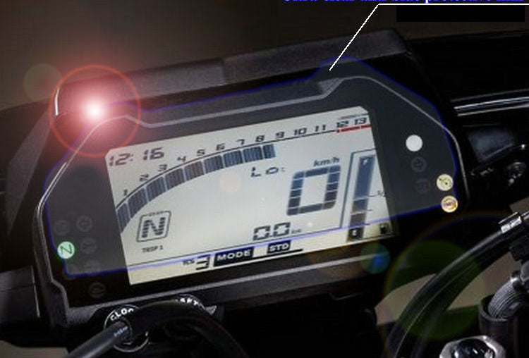 Cluster Scratch Protection Film/Screen Protector för Yamaha MT-10 MT-10SP 2016 Generisk