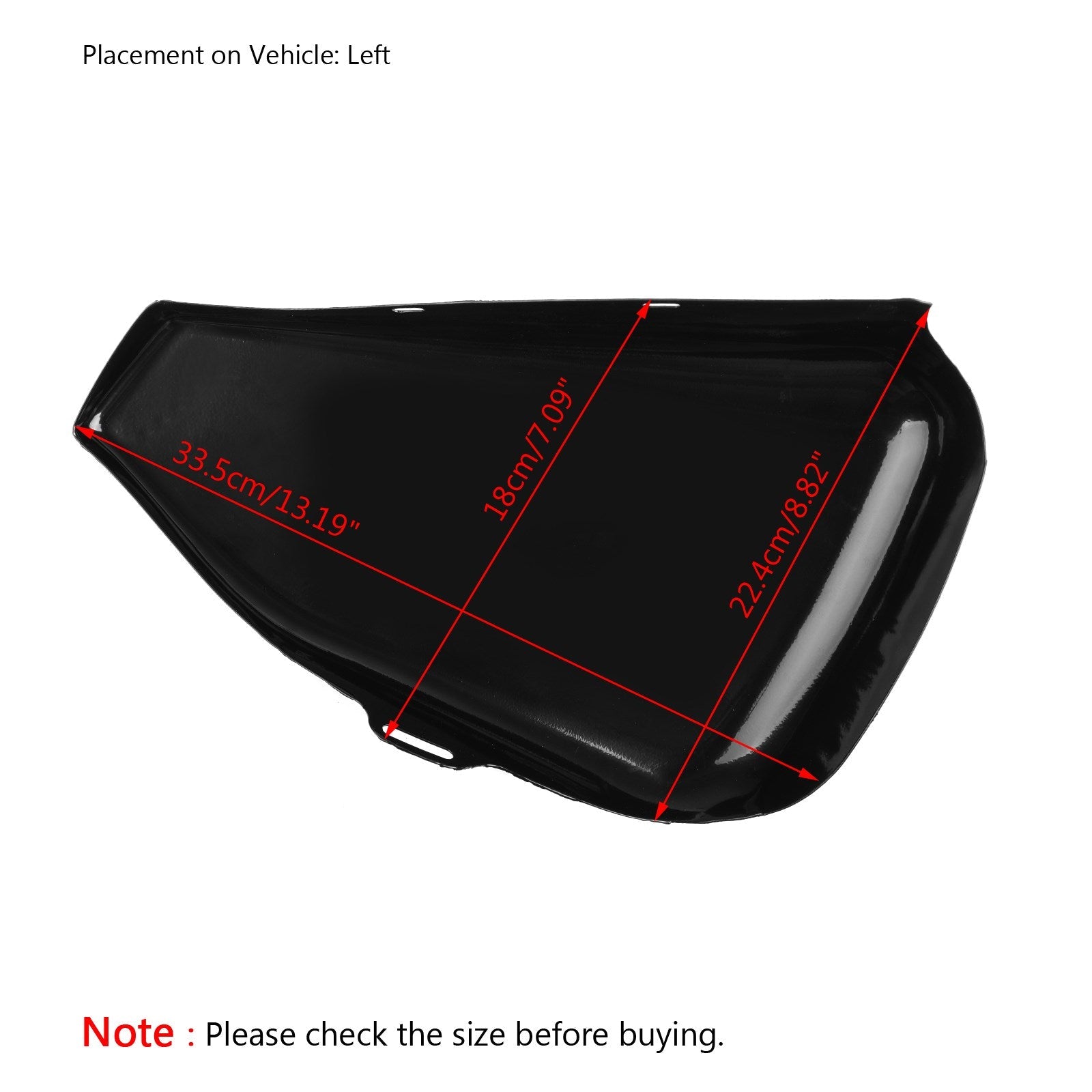 1 peça tampa da bateria do lado esquerdo para Harley Sportster XL Iron 883 1200 2014-2018 Genérico