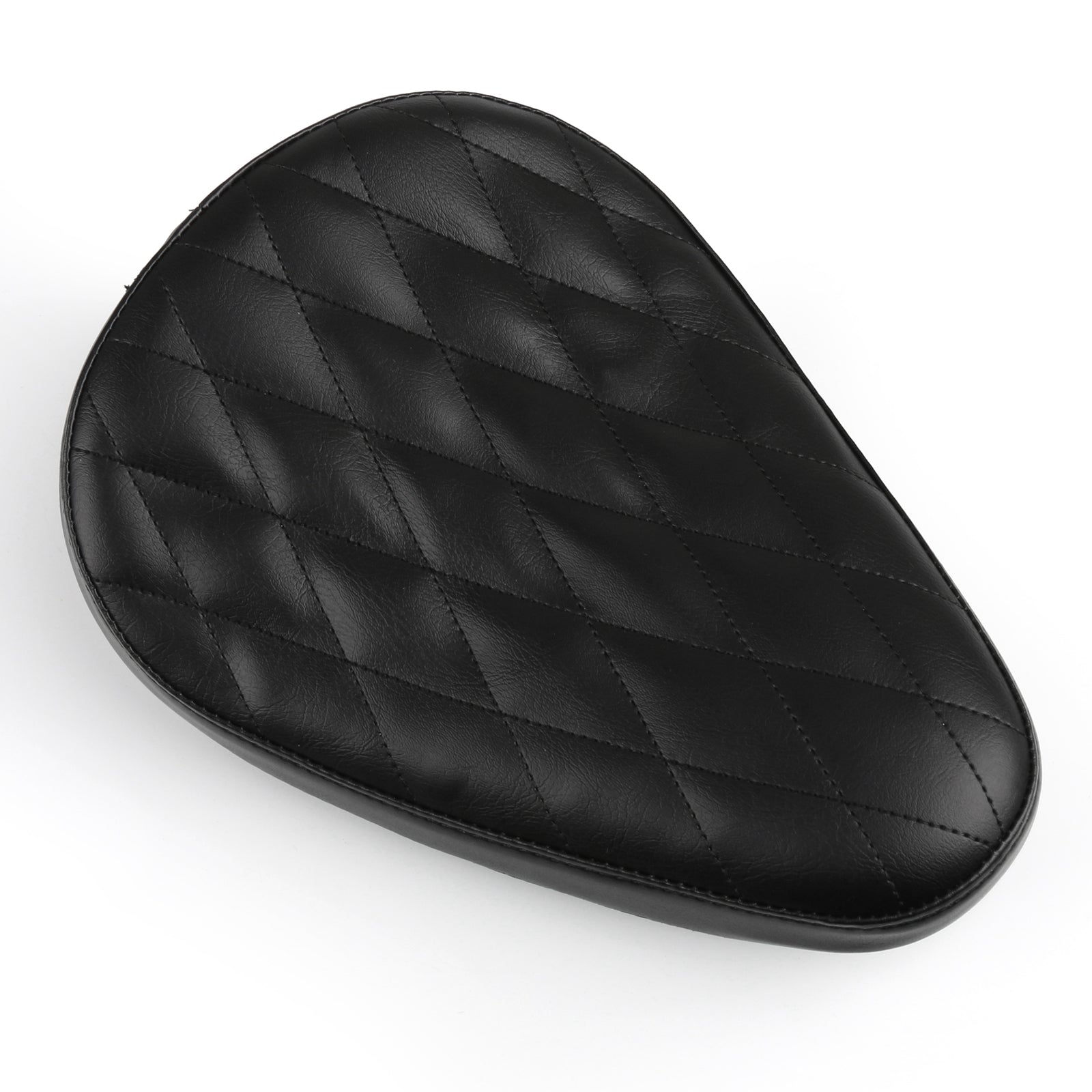 Motorsykkel Diamond Leather Solo Saddle Seat for Chopper Bobber Custom SX CB 650 Generisk