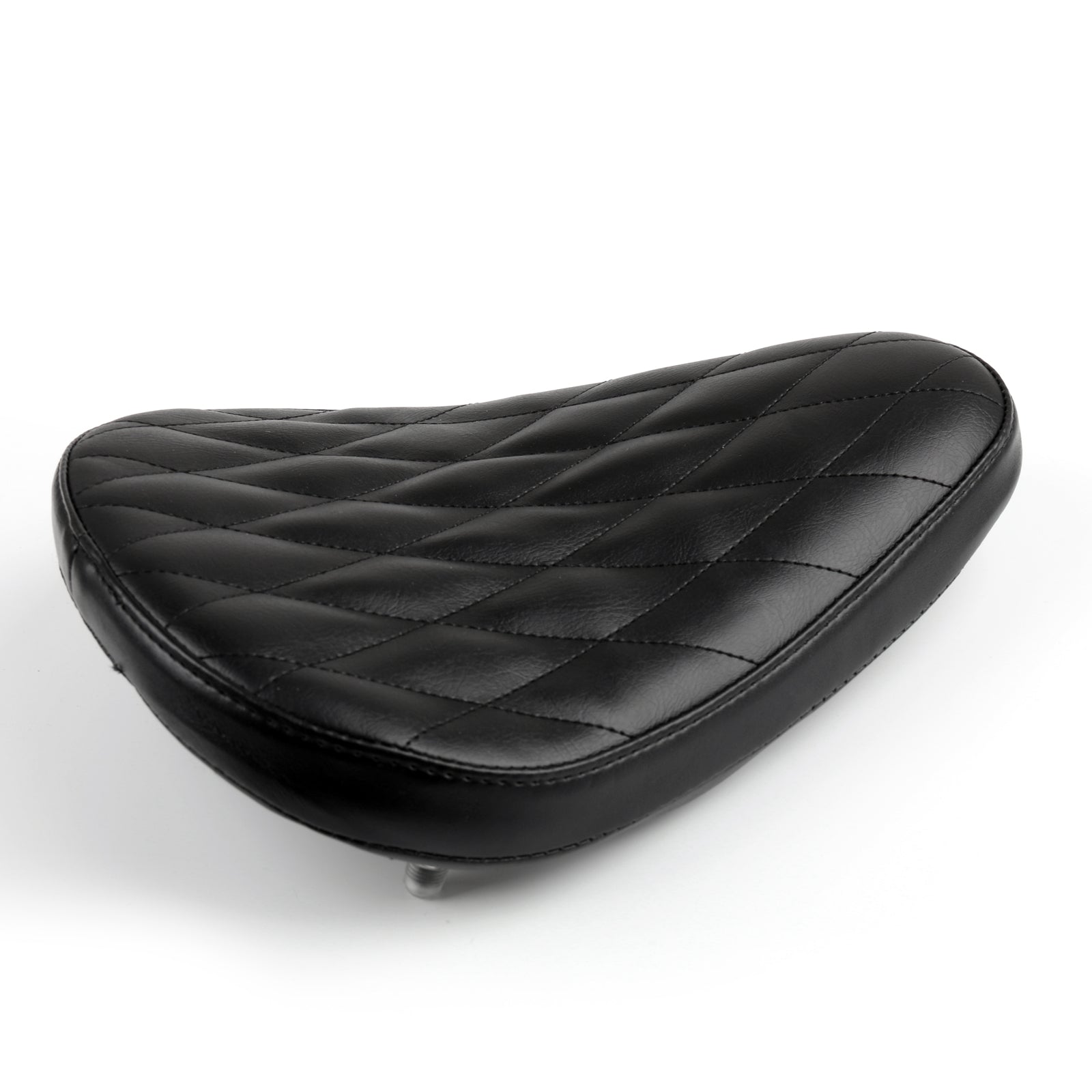 Motorsykkel Diamond Leather Solo Saddle Seat for Chopper Bobber Custom SX CB 650 Generisk