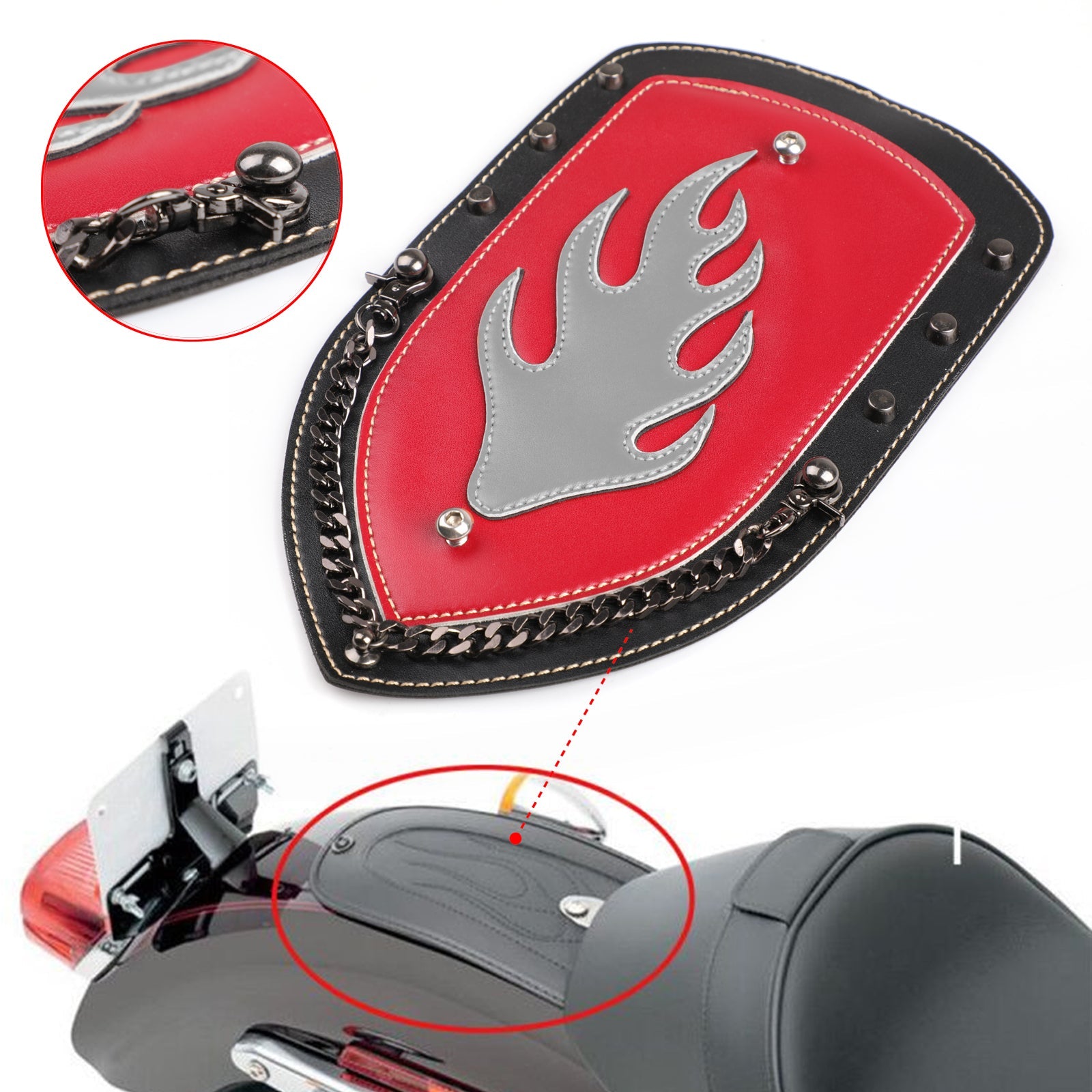 Motorsykkel skinn vanlig fender smekke for Harley Sportster XL883 Solosete 04-16 generisk