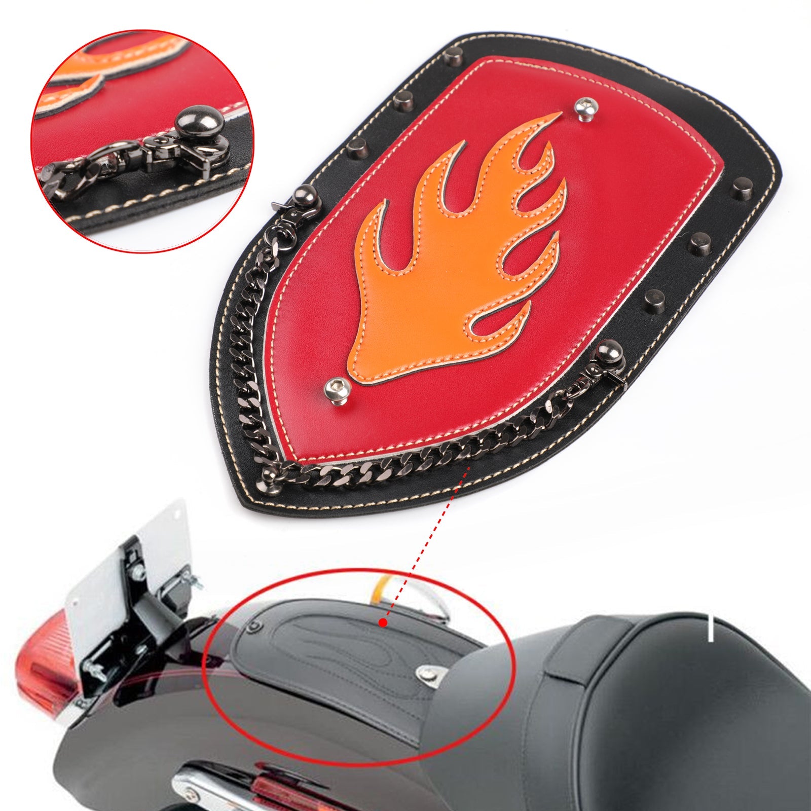 Motorsykkel skinn vanlig fender smekke for Harley Sportster XL883 Solosete 04-16 generisk