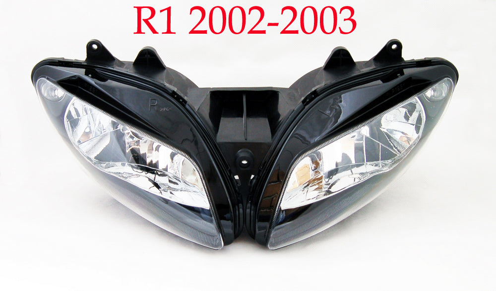 Conjunto de faros delanteros para motocicleta Yamaha R6 2008-2016, transparente, genérico