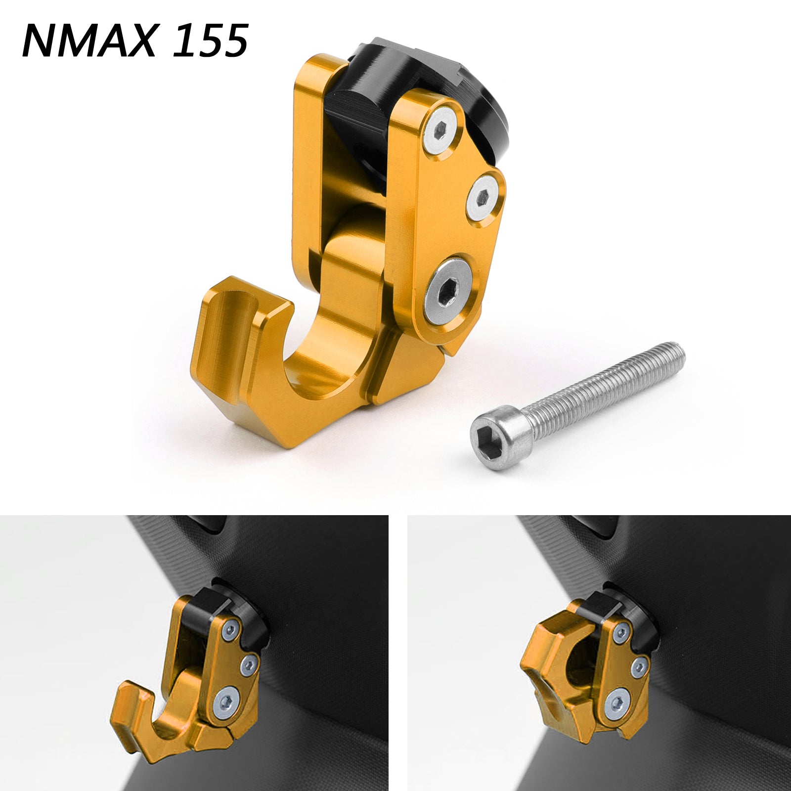 Porte-bouteille pour casque de transport, crochets en alliage d'aluminium CNC pour Yamaha NMAX 155 générique
