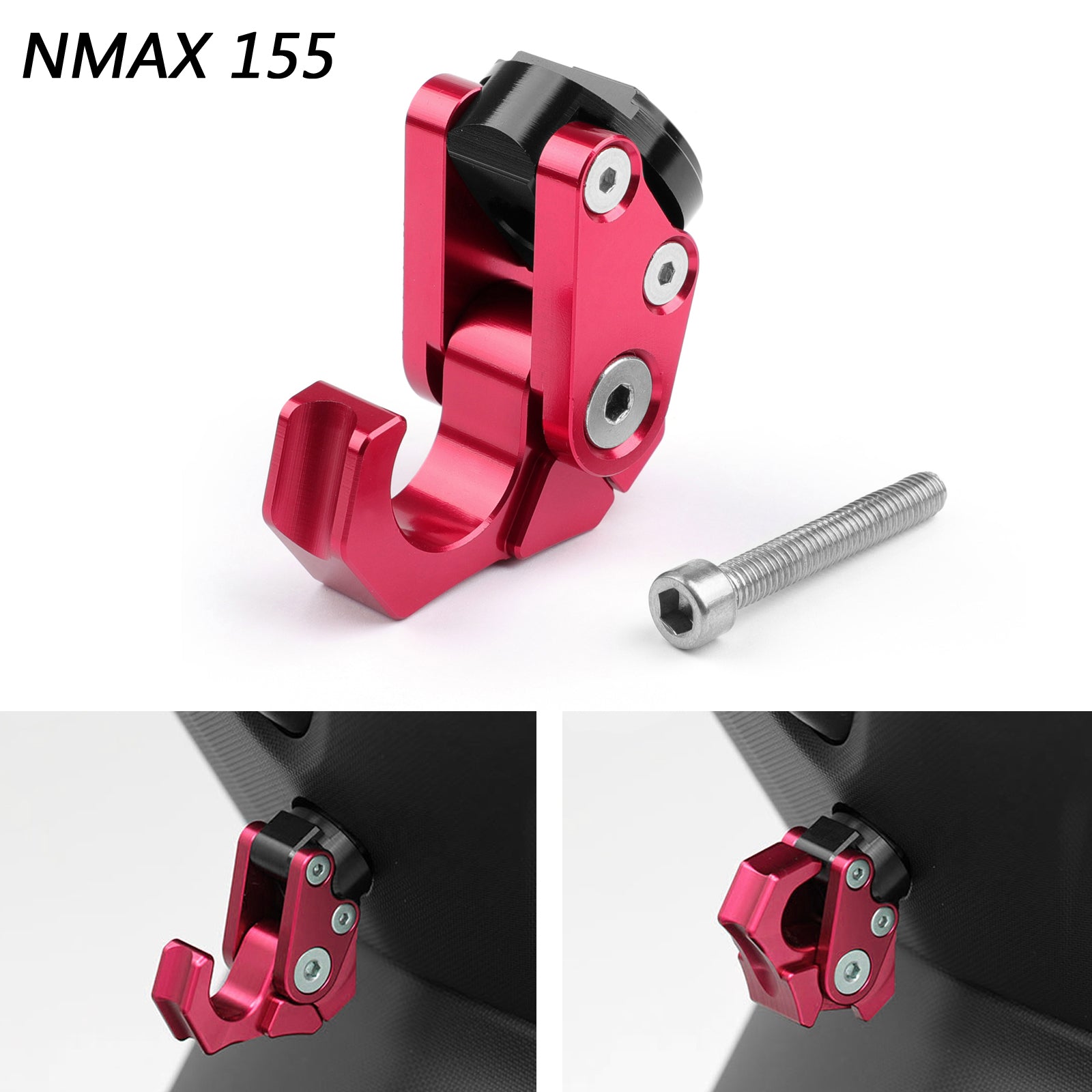 Porte-bouteille pour casque de transport, crochets en alliage d'aluminium CNC pour Yamaha NMAX 155 générique