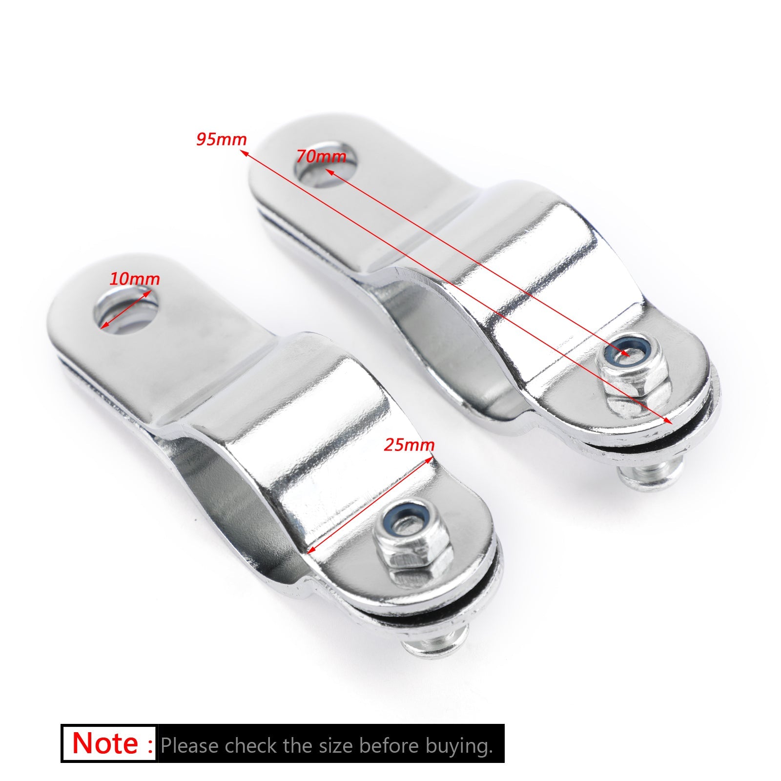 30-35 mm verstelbare motorfiets Bull Bar licht mistlamp beugel klem algemeen