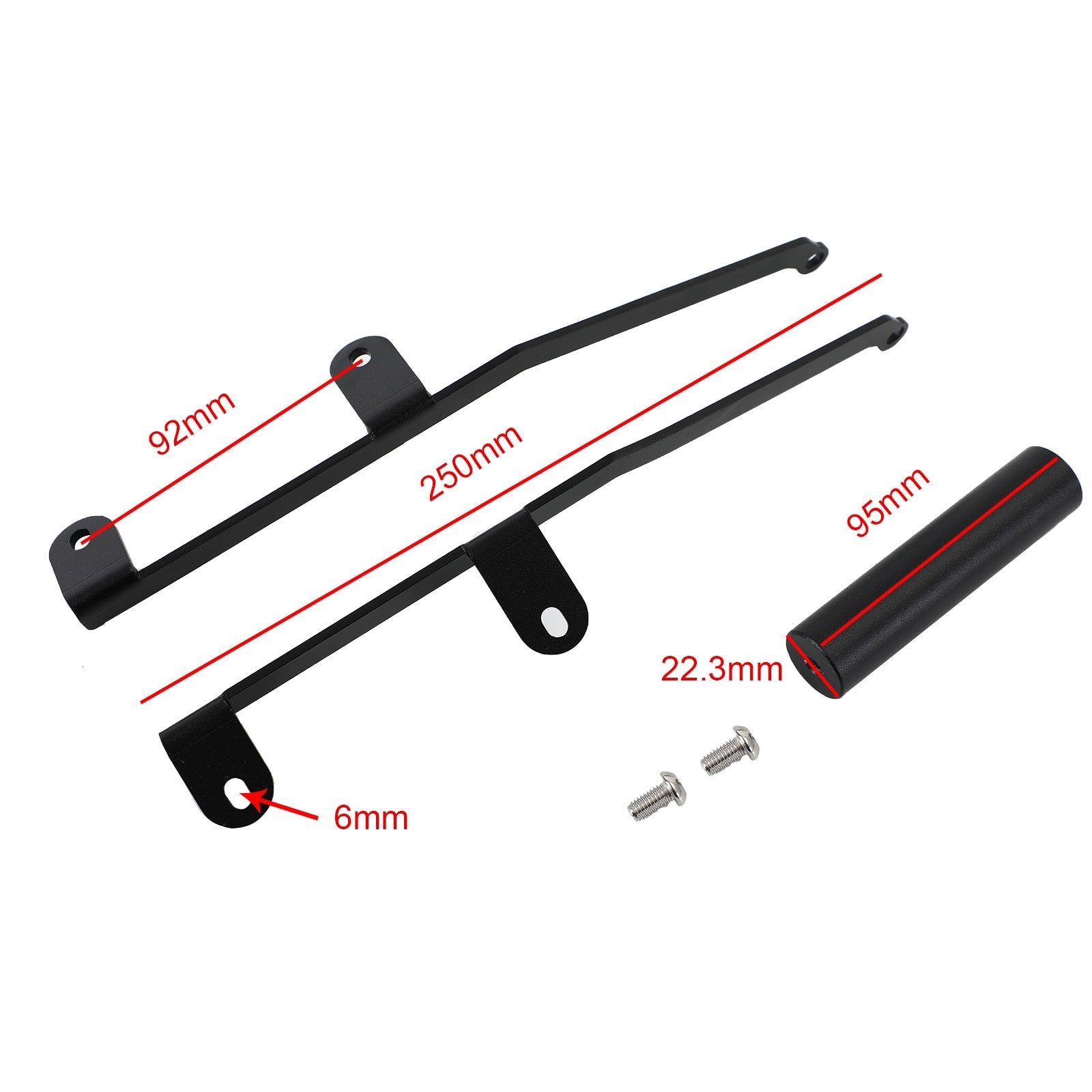 Black Windscreen Bracket Mount Smartphone/GPS-holder for Honda NC750X 16-2020