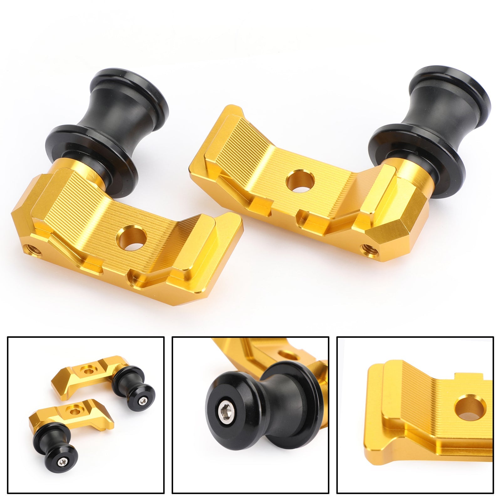 CNC-kedjan justeringsblock w/Swingarm Spools Slider för Yamaha MT-07 FZ-07 14-18 Generisk