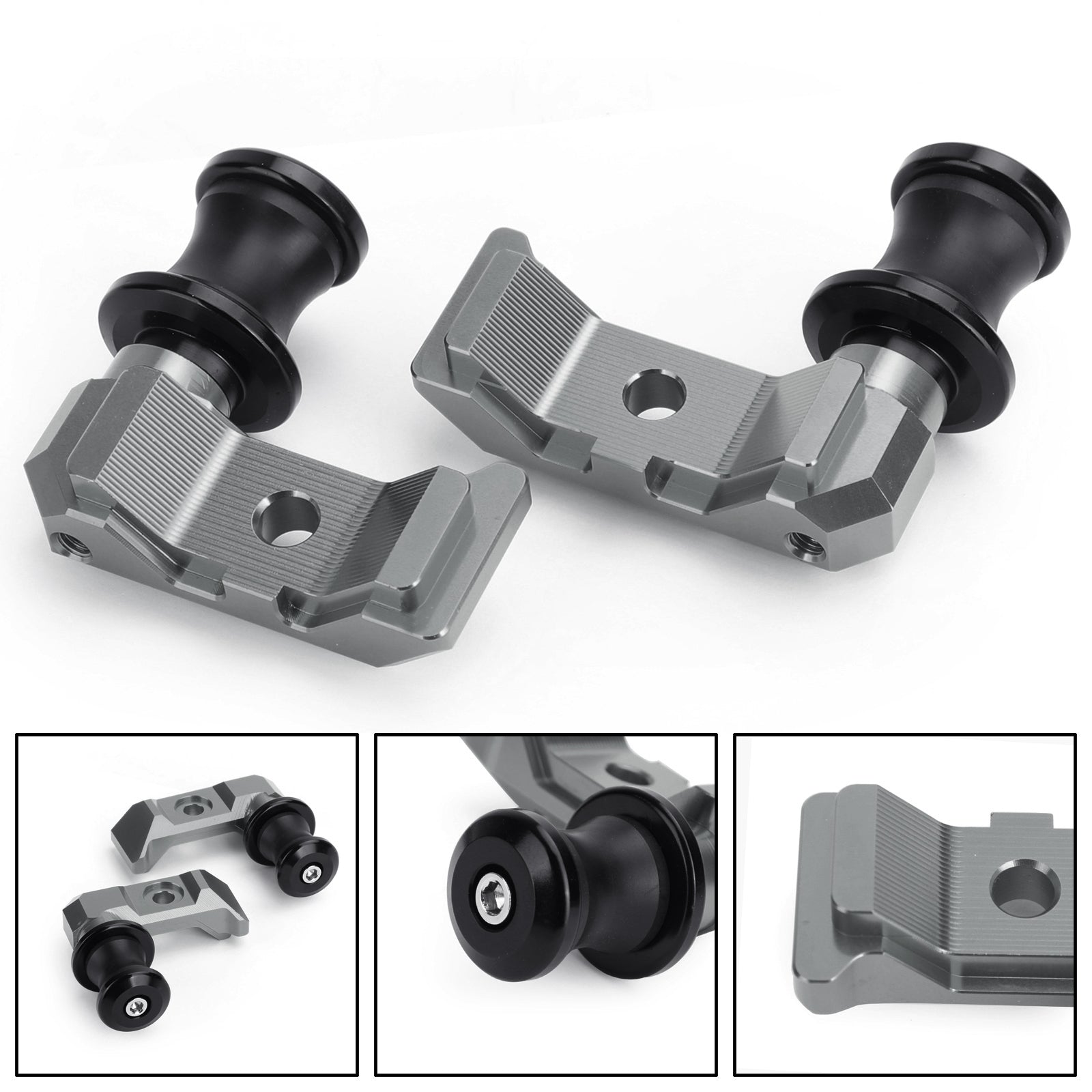 CNC-kedjan justeringsblock w/Swingarm Spools Slider för Yamaha MT-07 FZ-07 14-18 Generisk