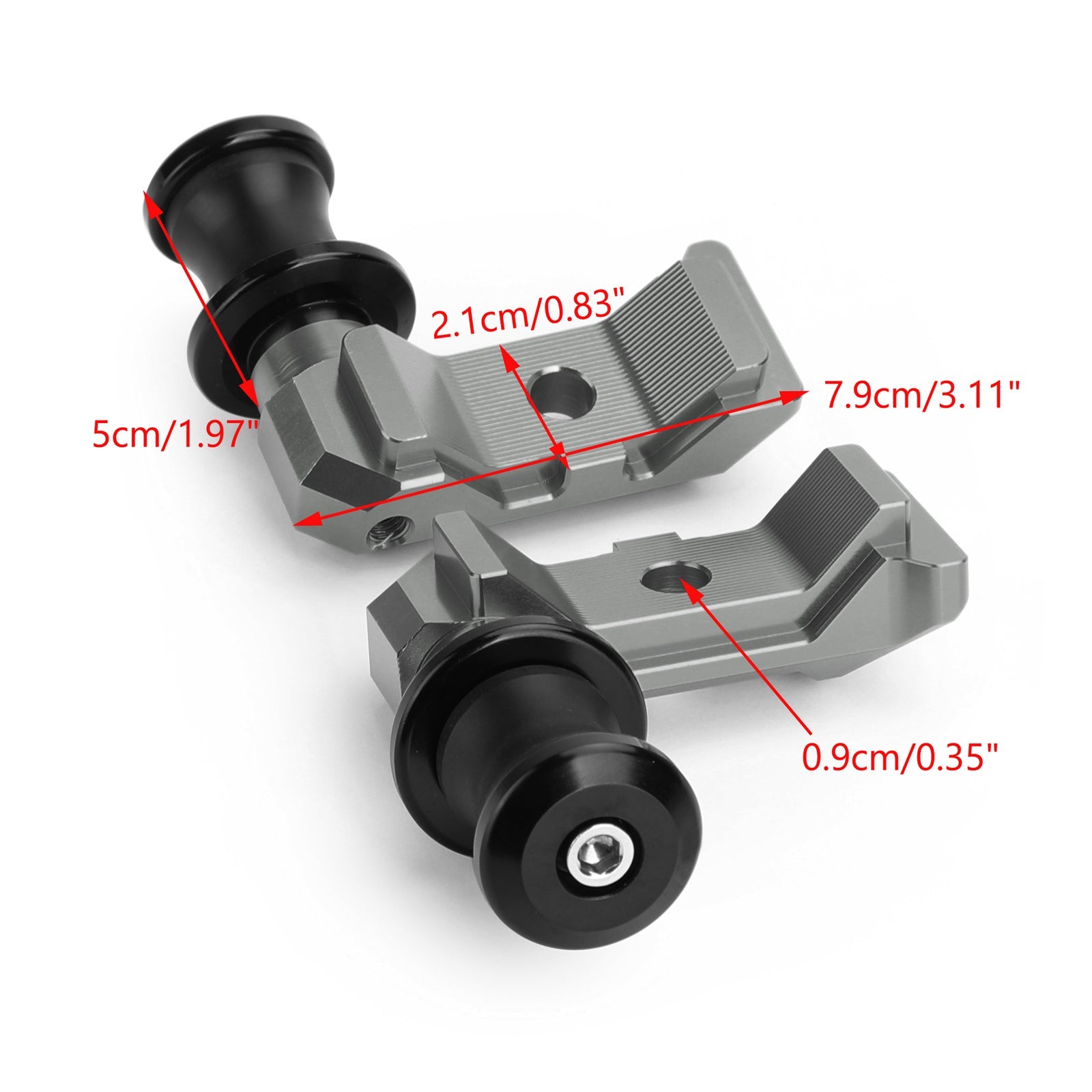 CNC-kedjan justeringsblock w/Swingarm Spools Slider för Yamaha MT-07 FZ-07 14-18 Generisk