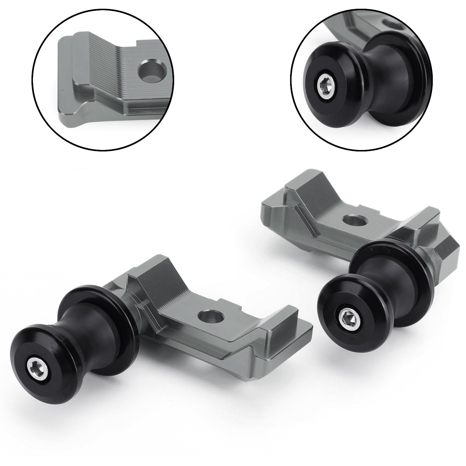 CNC-kedjan justeringsblock w/Swingarm Spools Slider för Yamaha MT-07 FZ-07 14-18 Generisk