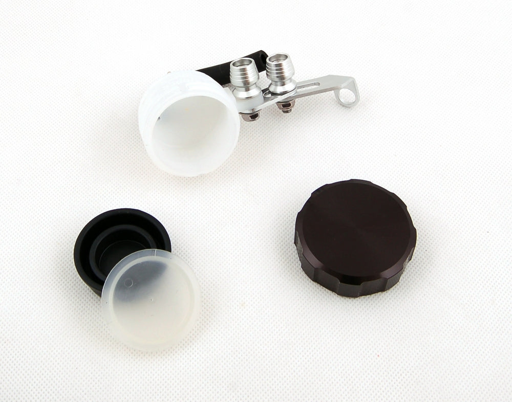 Moto Clutch Brake Oil Fluid Reservoir Honda Kawasaki Suzuki Yamaha Ducati Black Generic