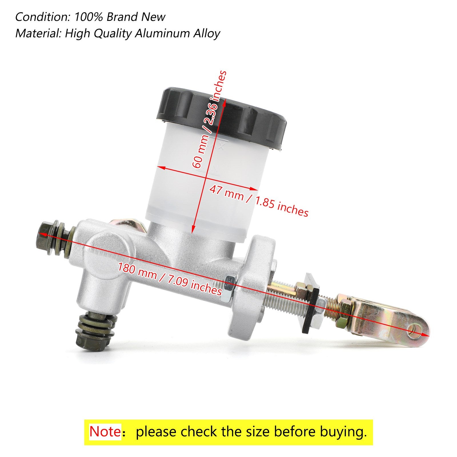 Kandi KD-110 KD-150 KD-250 Buggy Go Kart UTV Frein Master cylindre Hydraulic générique