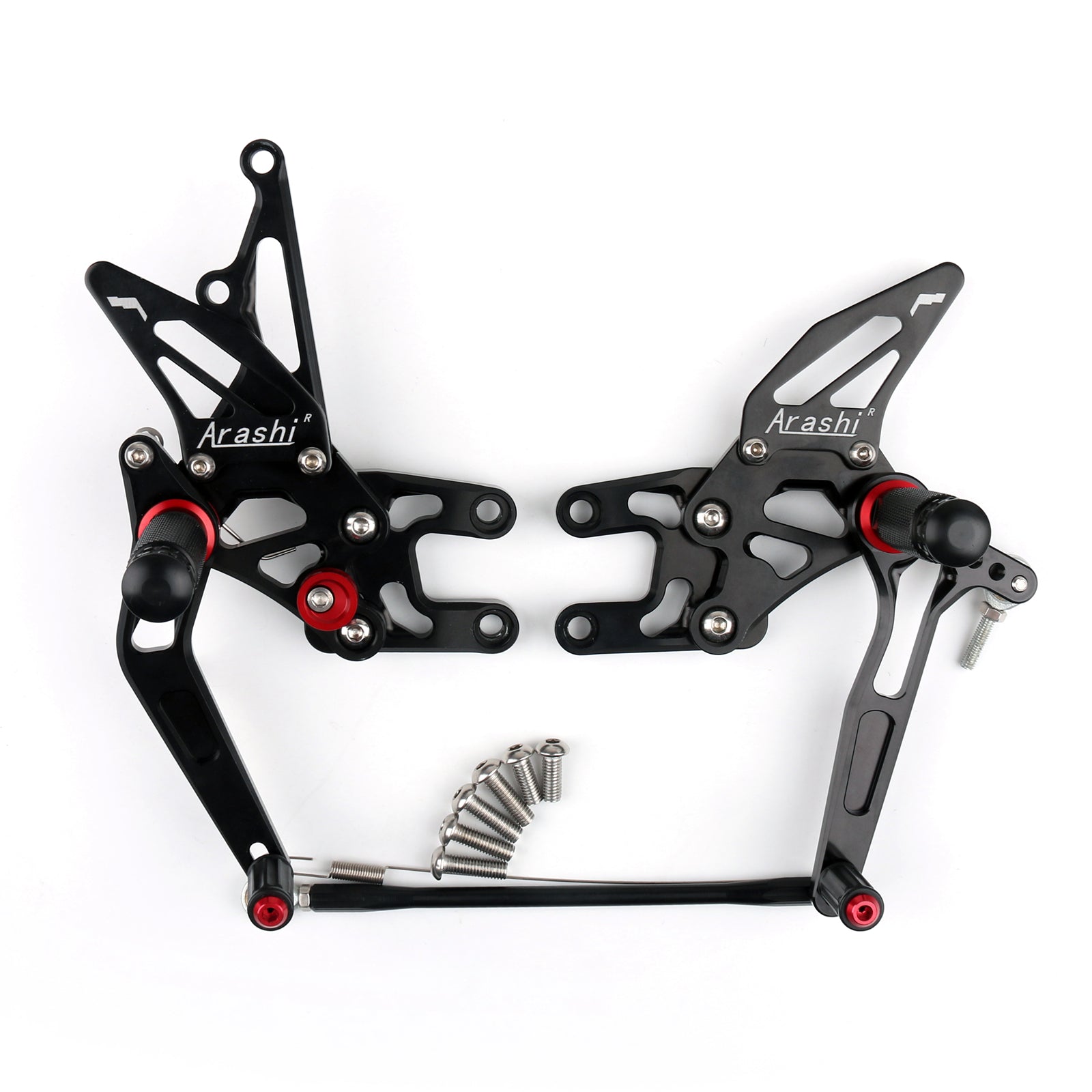 2004-2005 Kawasaki ZX10R ZX 10R BAKSET Bakersett Fotpegs Justerbar generisk