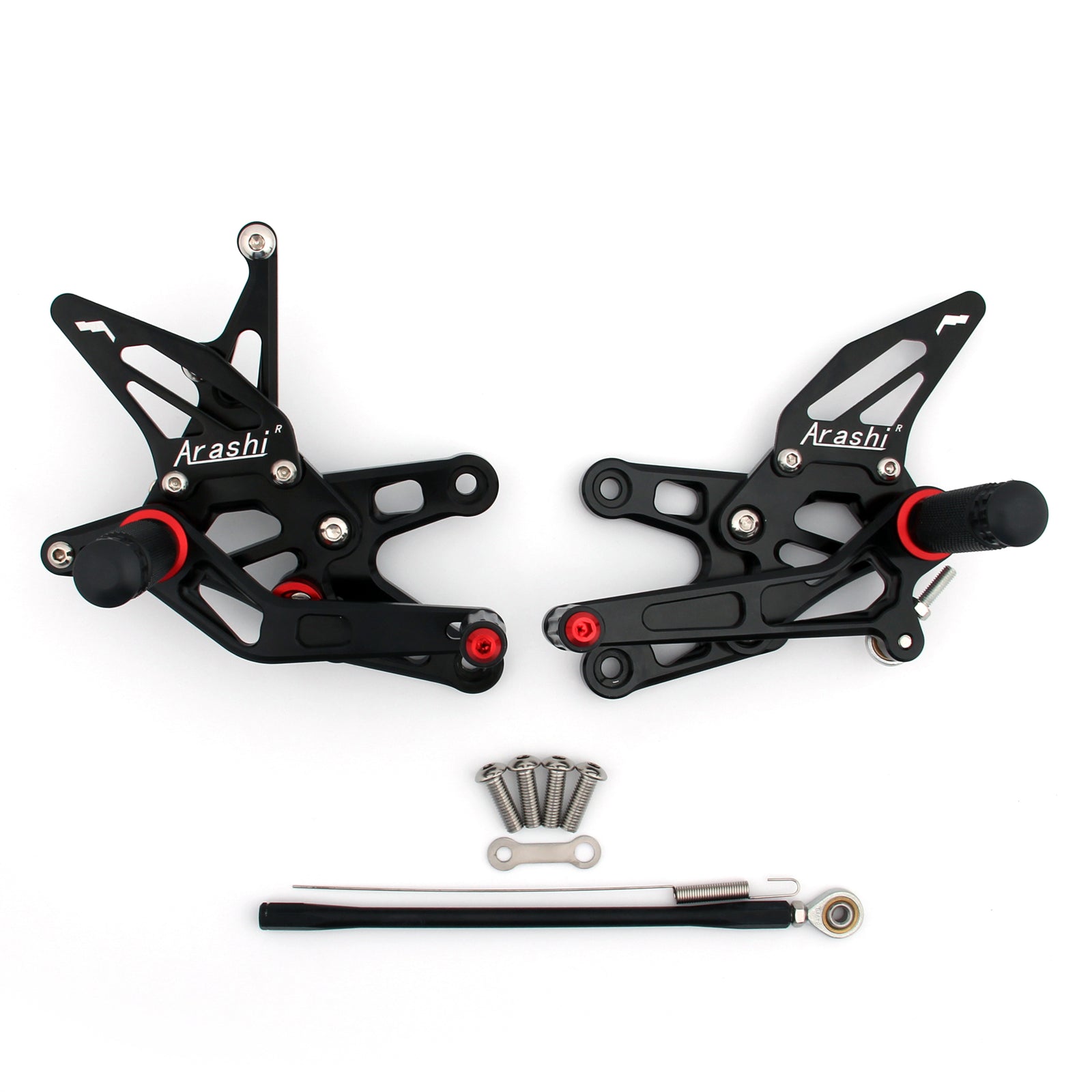 Bakset bakre set fotpinnar justerbara för Kawasaki ZX10R ZX 10R 2006-2007 Generic