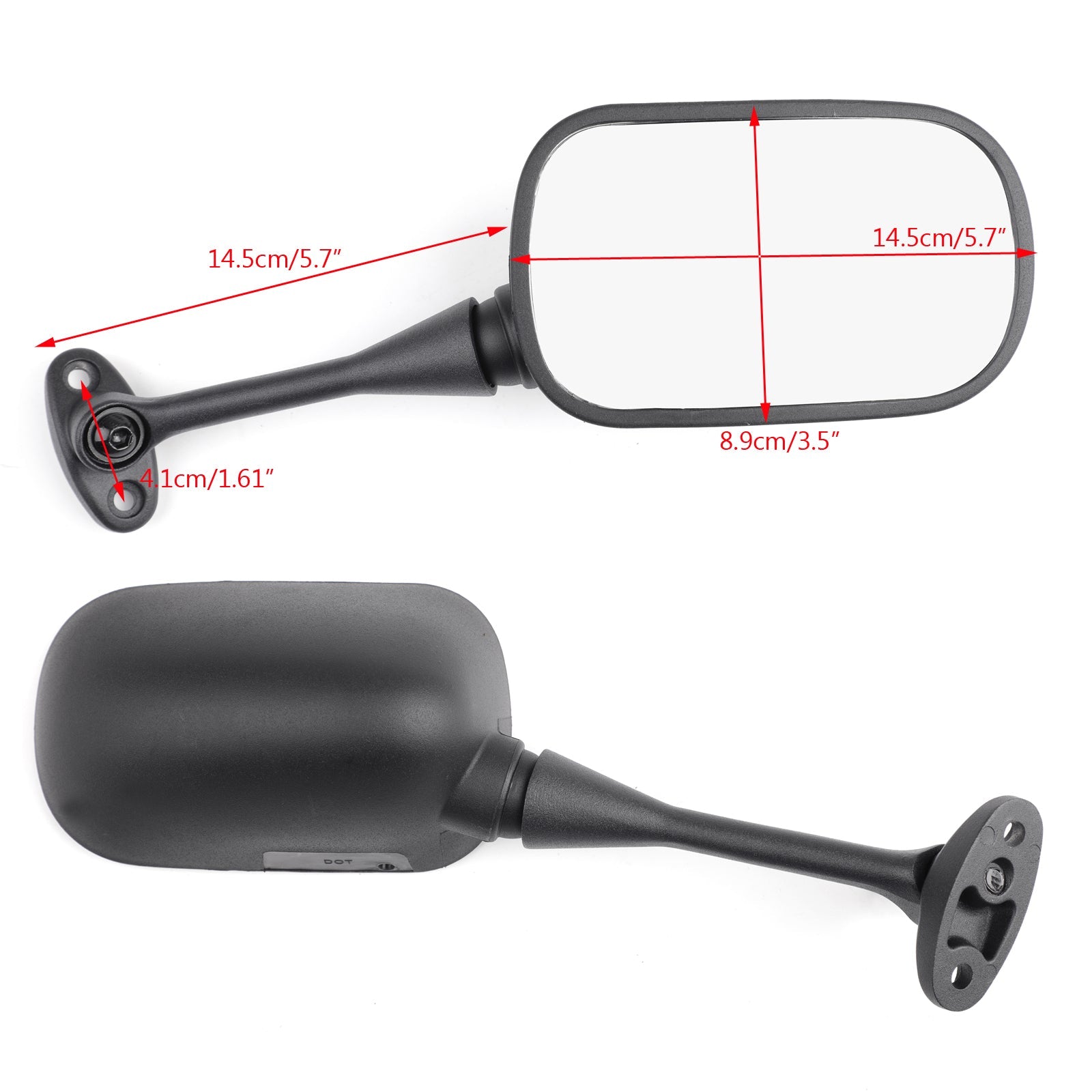 Sidobackspeglar för Honda CBR600RR 2003-2014 CBR1000RR 2004-2007 Generic