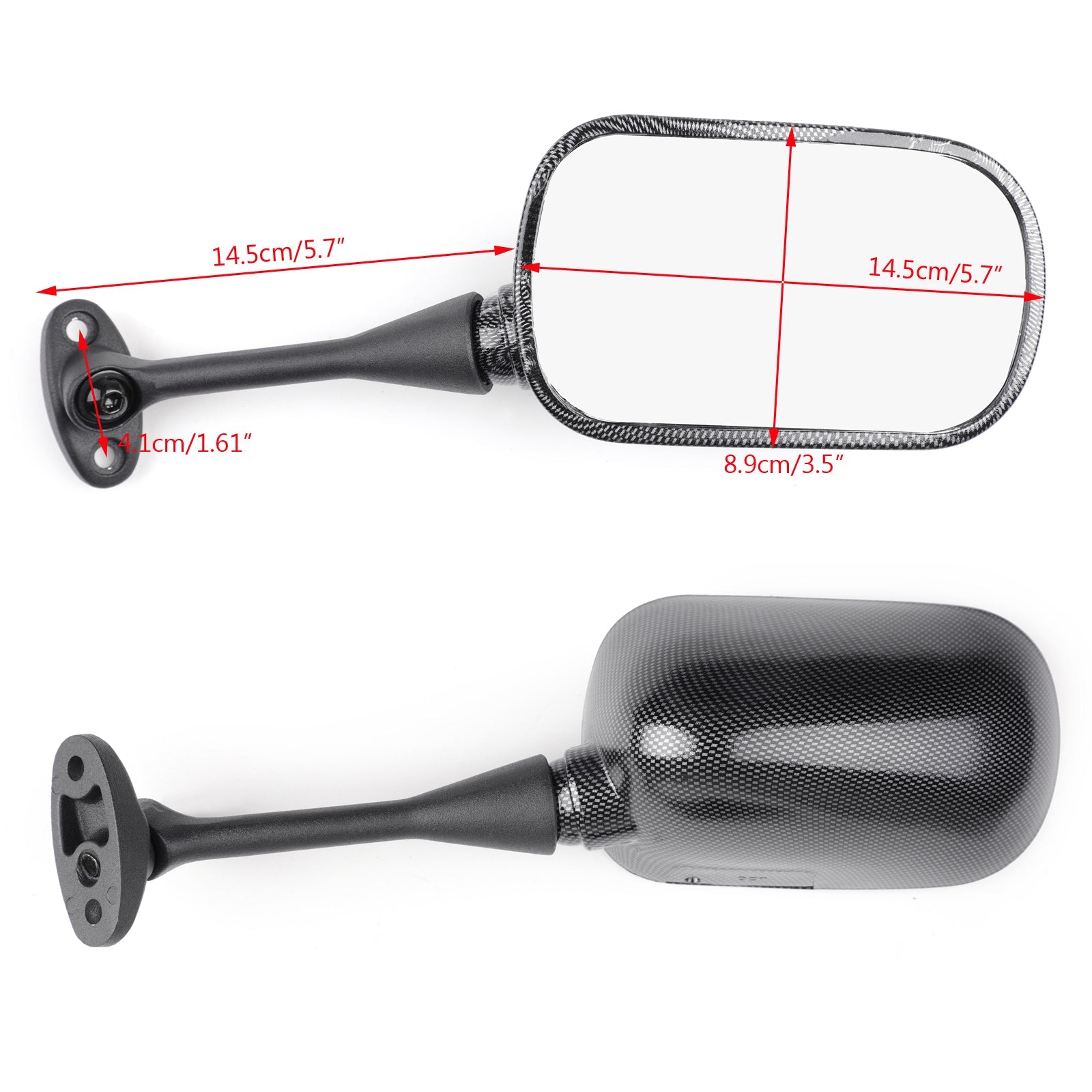 Sidobackspeglar för Honda CBR600RR 2003-2014 CBR1000RR 2004-2007 Generic