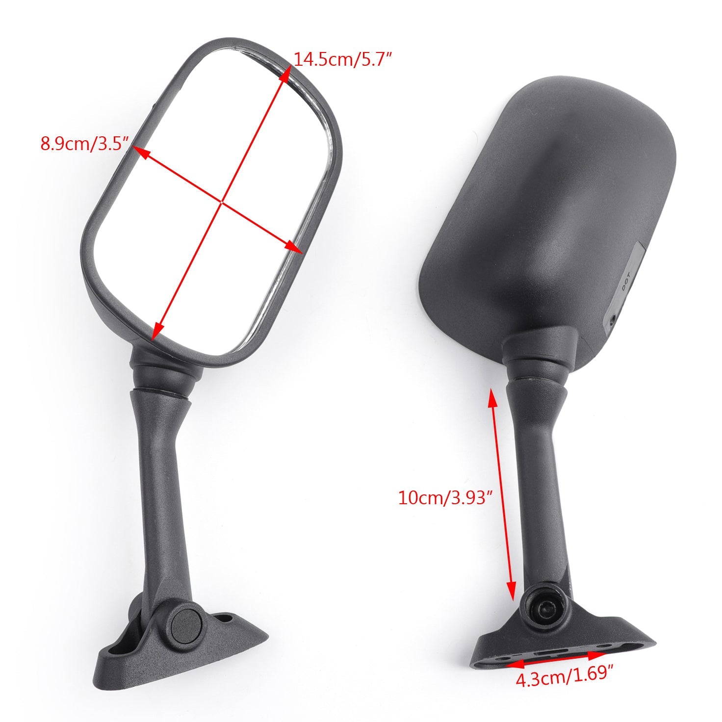 2001-2002 Suzuki GSXR 600 750 1000 GSXR750 GSXR1000 Mirrors Black Generic