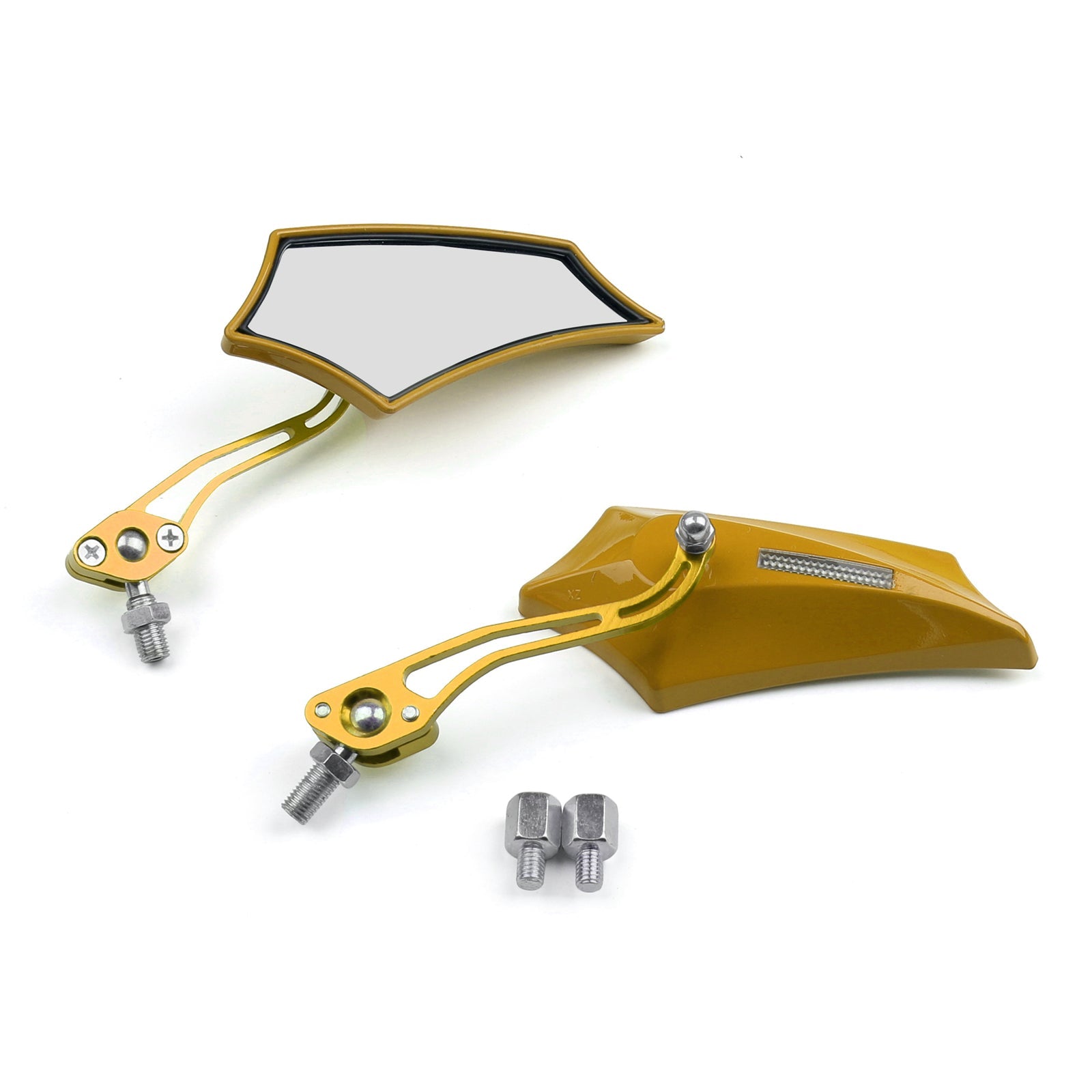 Rétroviseurs pour moto Chopper Cruiser Street Dirt Bike, 8mm 10mm générique