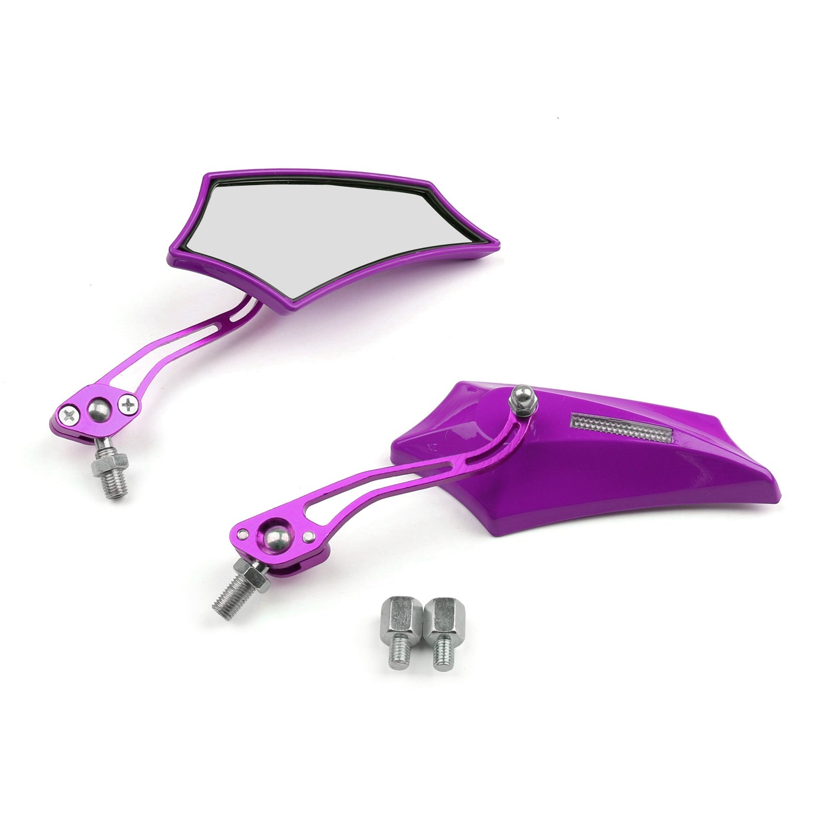 Rétroviseurs pour moto Chopper Cruiser Street Dirt Bike, 8mm 10mm générique
