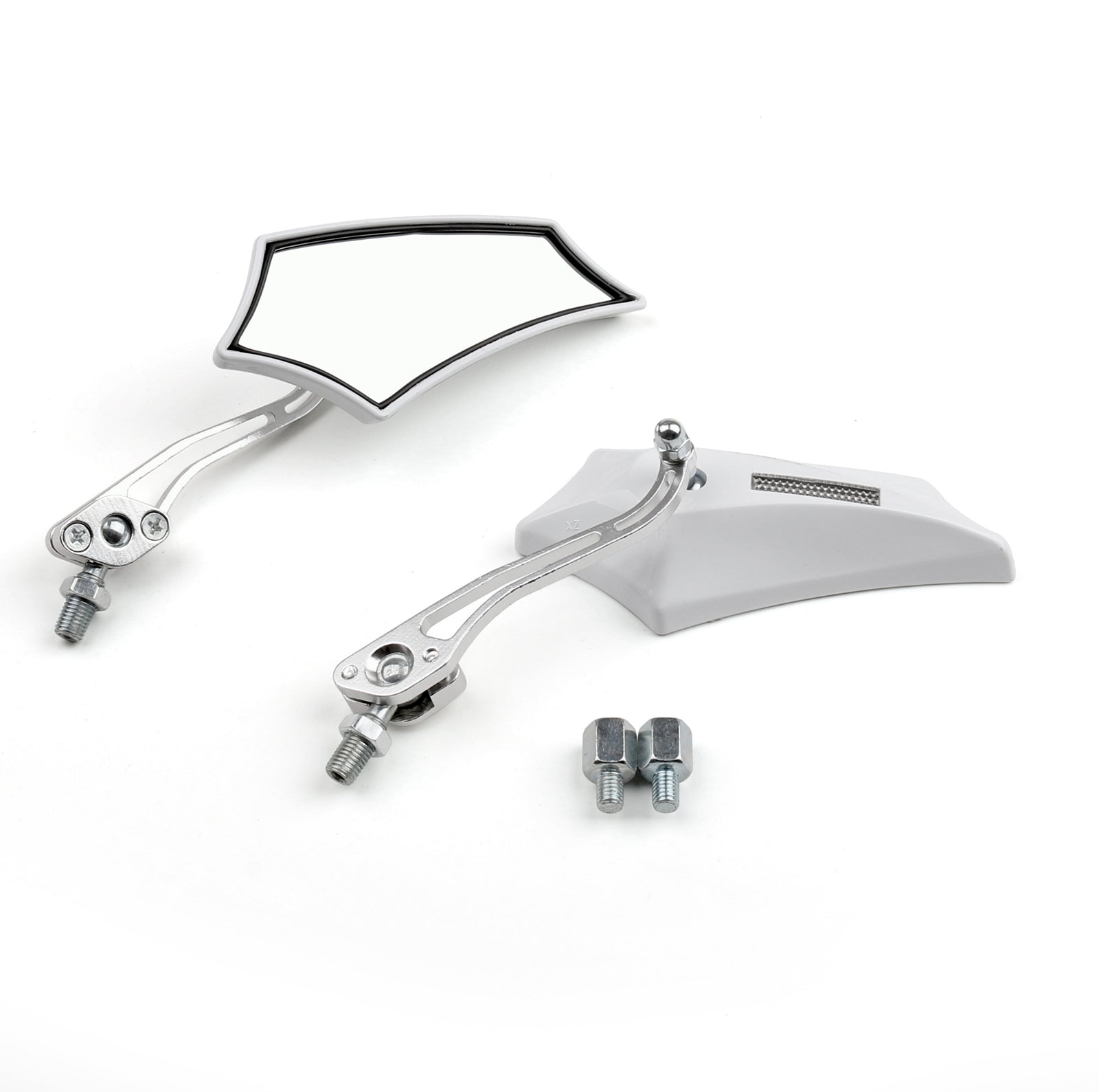 Rétroviseurs pour moto Chopper Cruiser Street Dirt Bike, 8mm 10mm générique