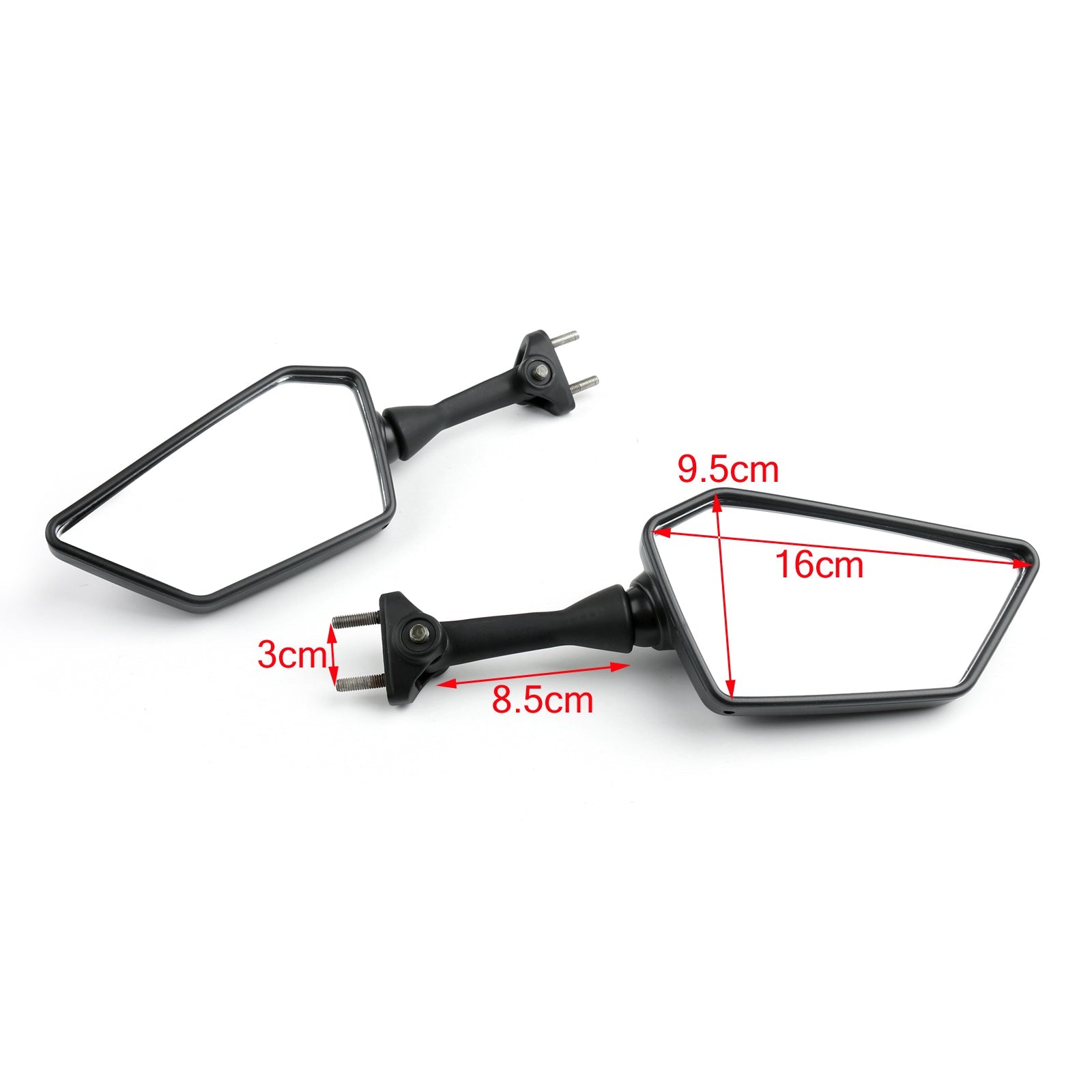 Svart vänster höger bakspeglar för Kawasaki Ninja 250R Ex250 2008-2013 Generic